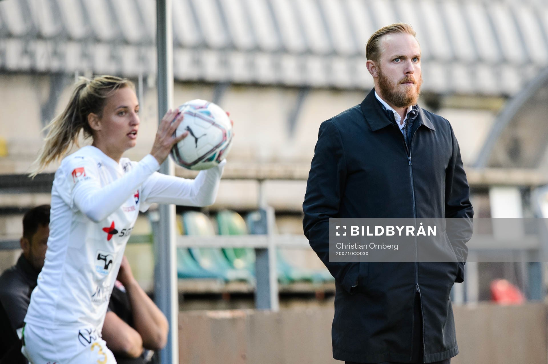 Rosengårds Nathalie Björn och tränare Jonas Eidevall