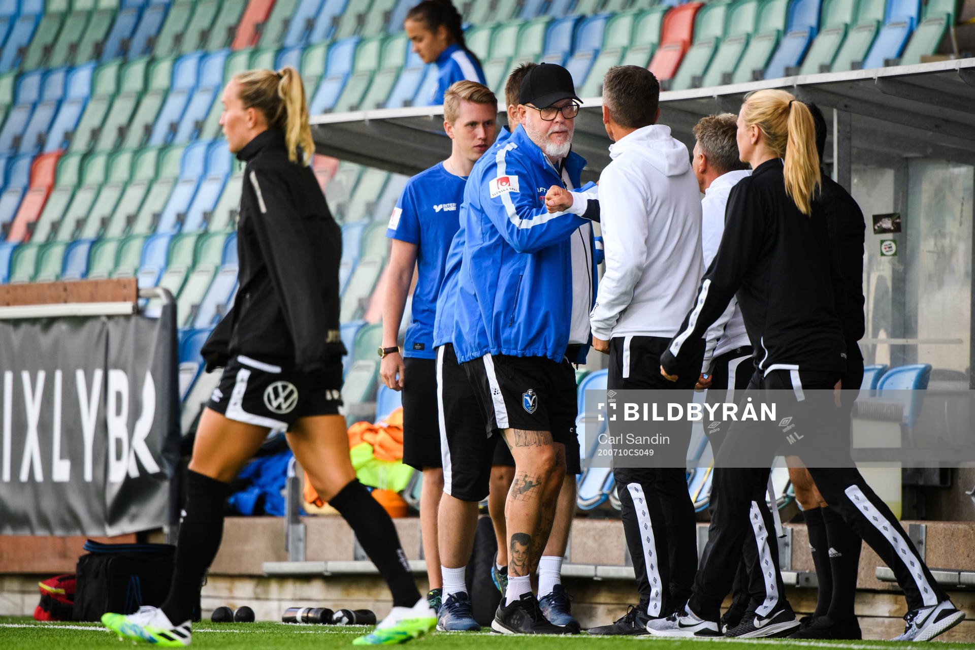Växjös tränare Maria Nilsson och Göteborgs tränare