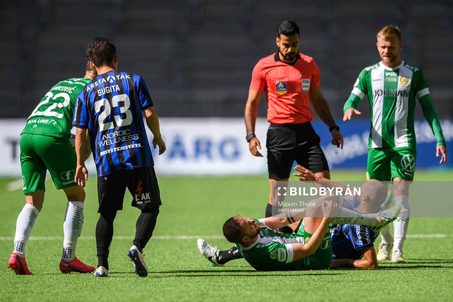 Hammarbys Darijan Bojanic har ont