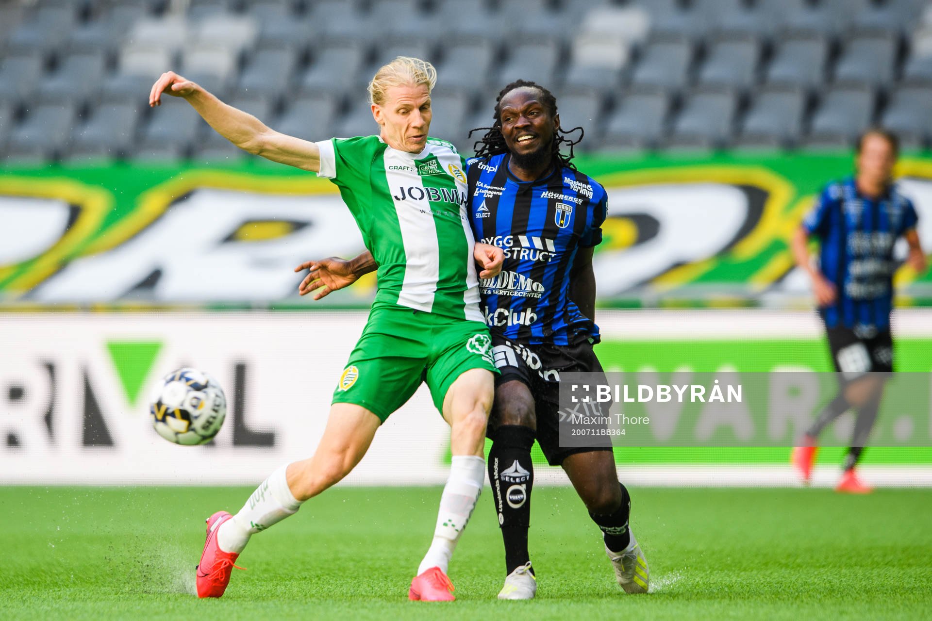 Hammarbys Gustav Ludwigson och Sirius Kebba Ceesay