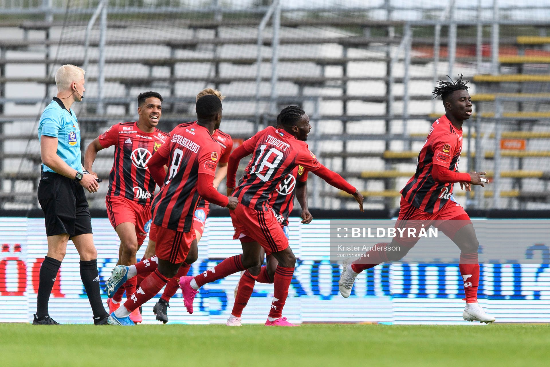 Östersunds spelare jublar