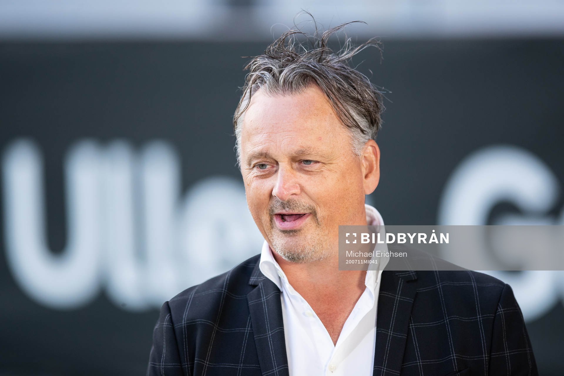 Sundsvalls sportchef Urban Hagblom intervjuas i Dplay efter fotbollsmatchen i Superettan mellan Örgryte och GIF Sundsvall den 11 juli 2020 i Göteborg.