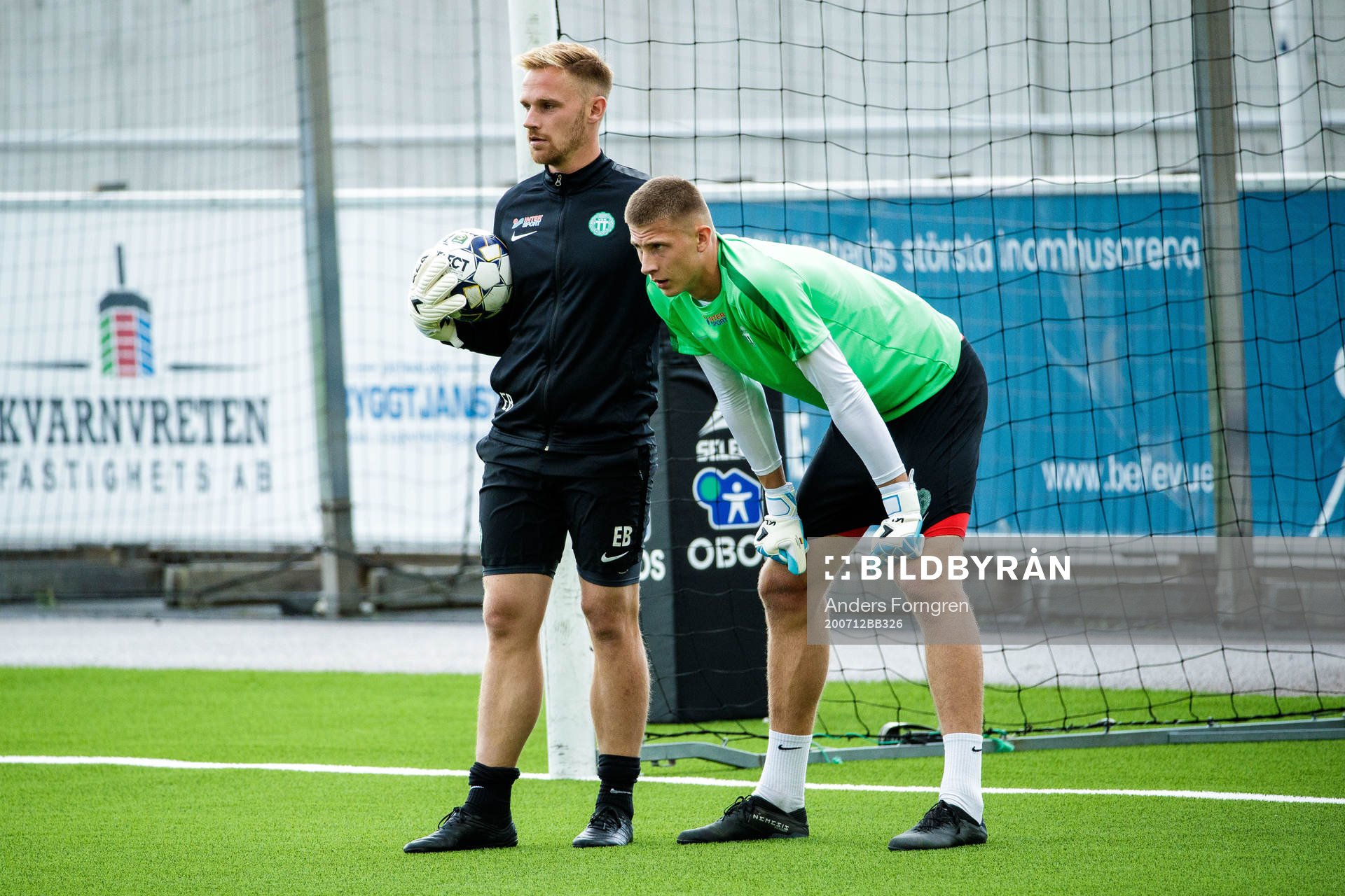 Västerås målvaktstränare Erik Biselius och målvakt