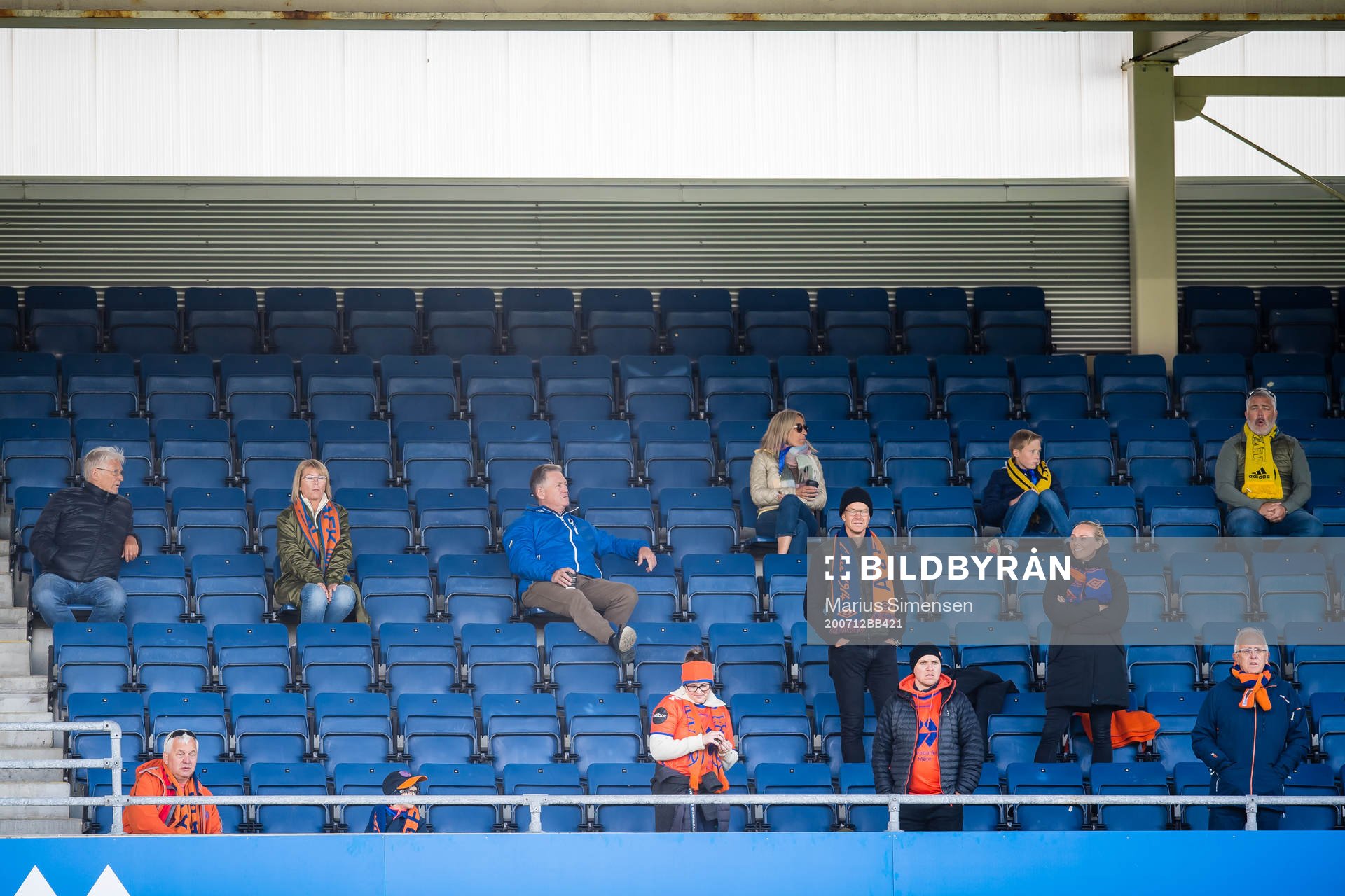 Spectators in the stands