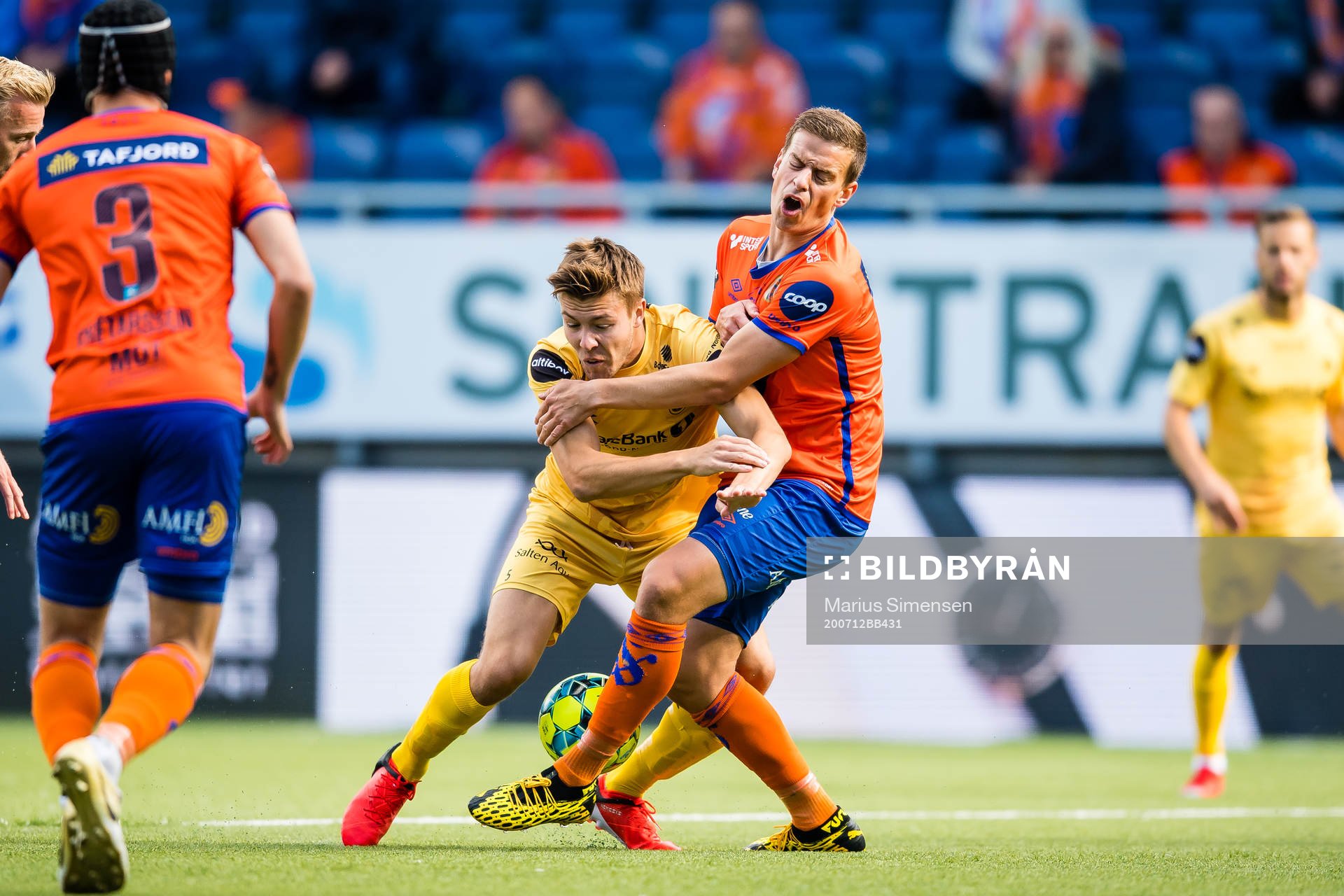 Fredrik André Bjørkan of Bodø/Glimt and Jonas Grønner