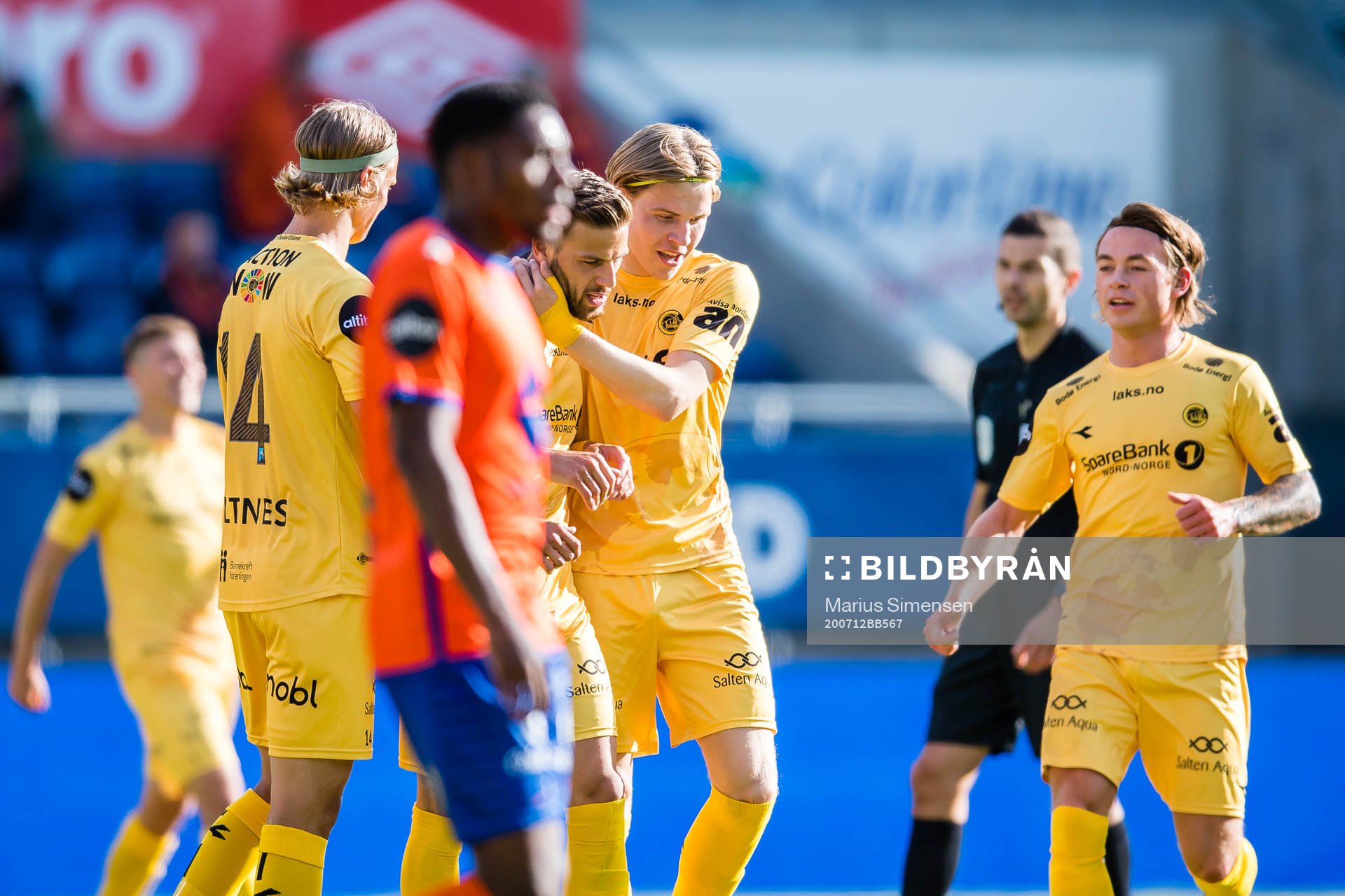 Philip Aksel Frigast Zinckernagel of Bodø/Glimt celebrates