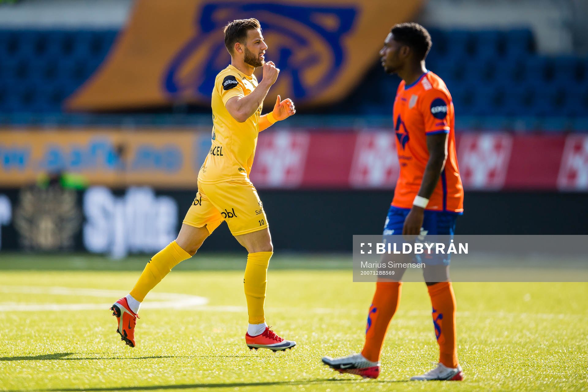 Philip Aksel Frigast Zinckernagel of Bodø/Glimt celebrates