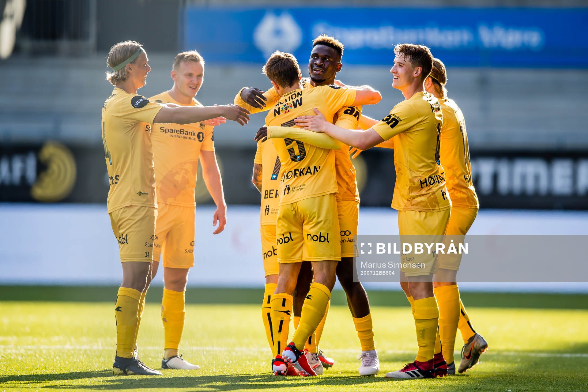Victor Okoh Boniface of Bodø/Glimt celebrates
