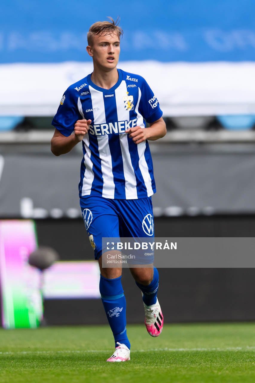 IFK Göteborgs Jesper Tolinsson under fotbollsmatchen i Allsvenskan mellan IFK Göteborg och Djurgården den 12 juli 2020 i Göteborg.