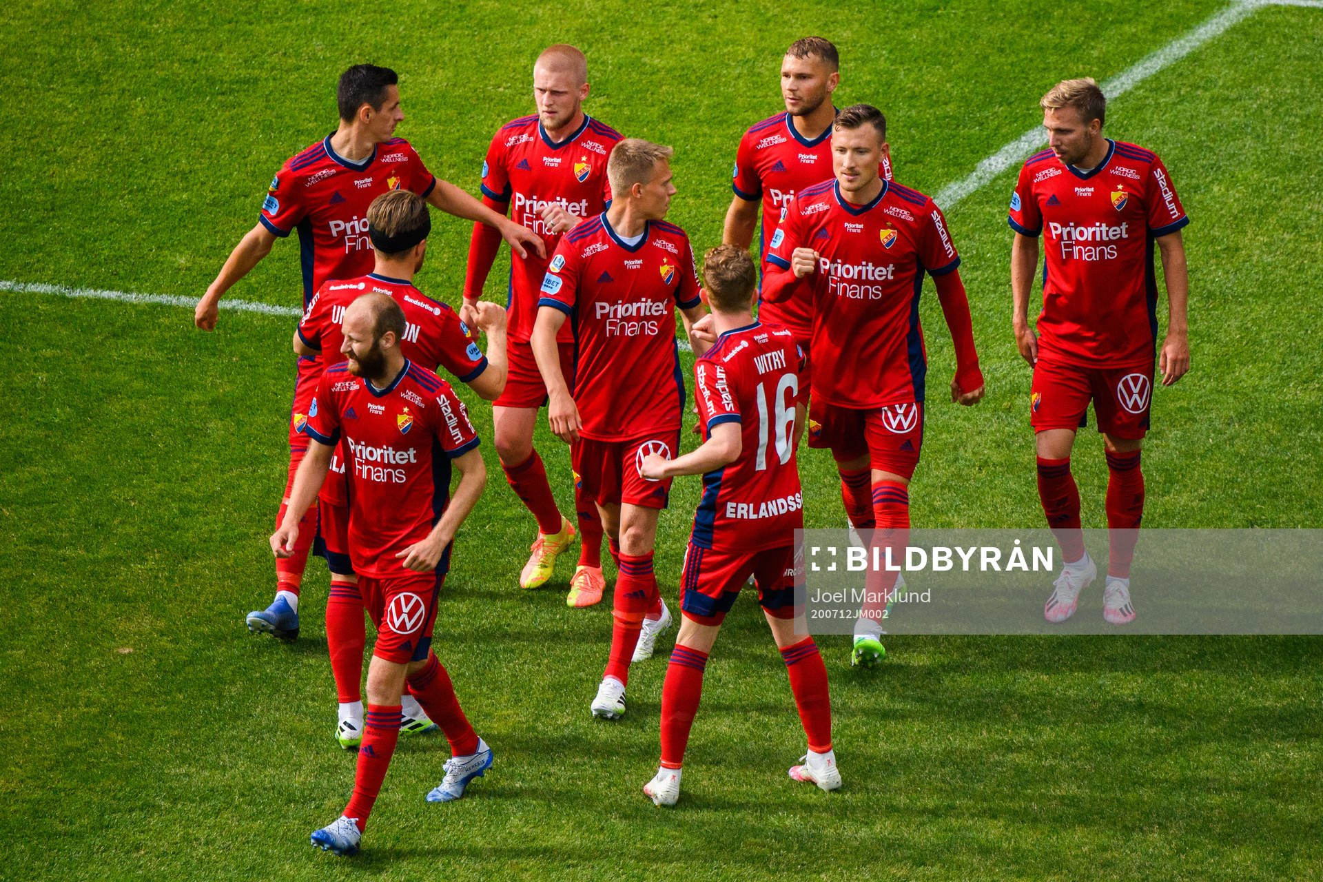 Djurgårdens spelare jublar