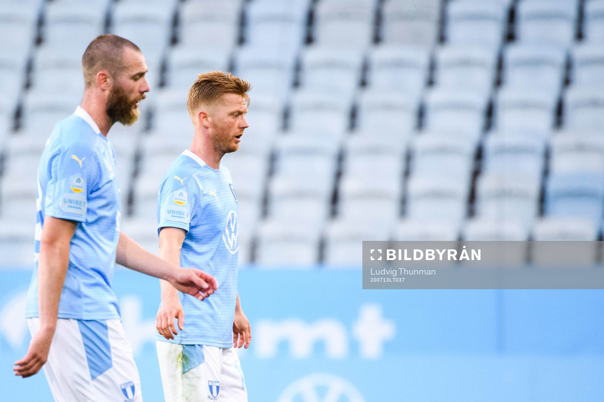 Malmö FFs Jo Inge Berget och Anders Christiansen deppar