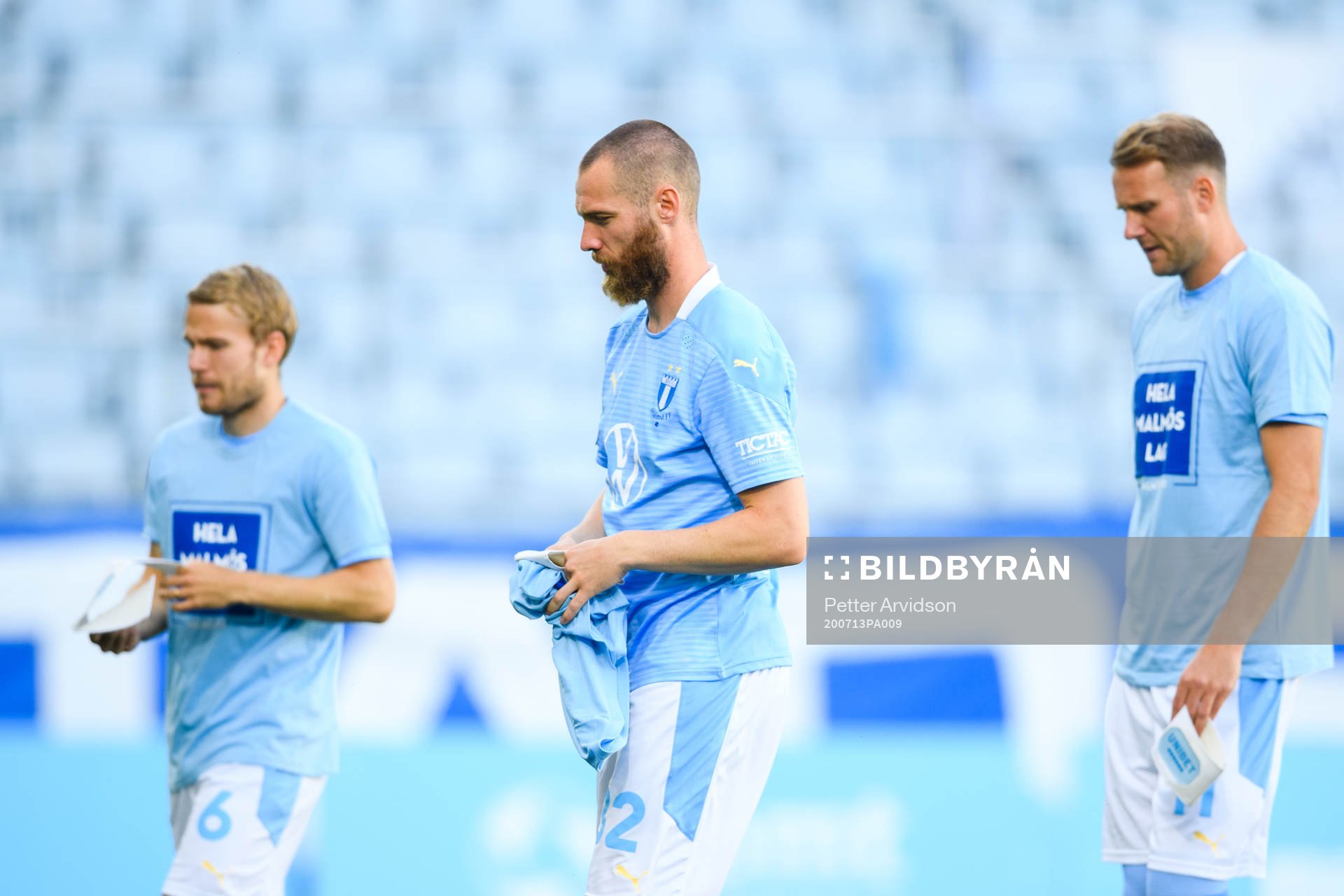 Malmö FFs Oscar Lewicki , Jo Inge Berget och Ola Toivonen