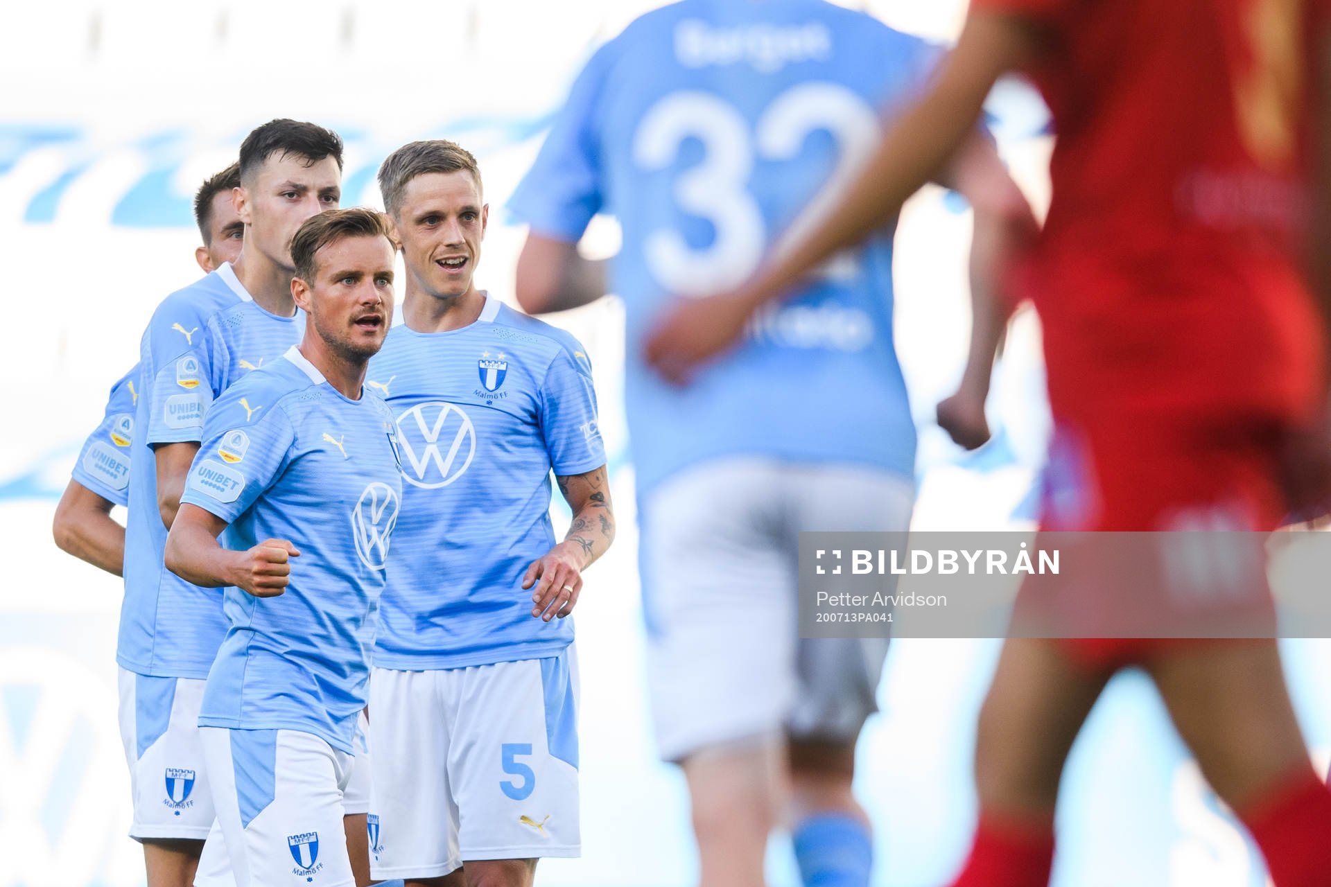 Malmö FFs Eric Larsson och Sören Rieks jublar