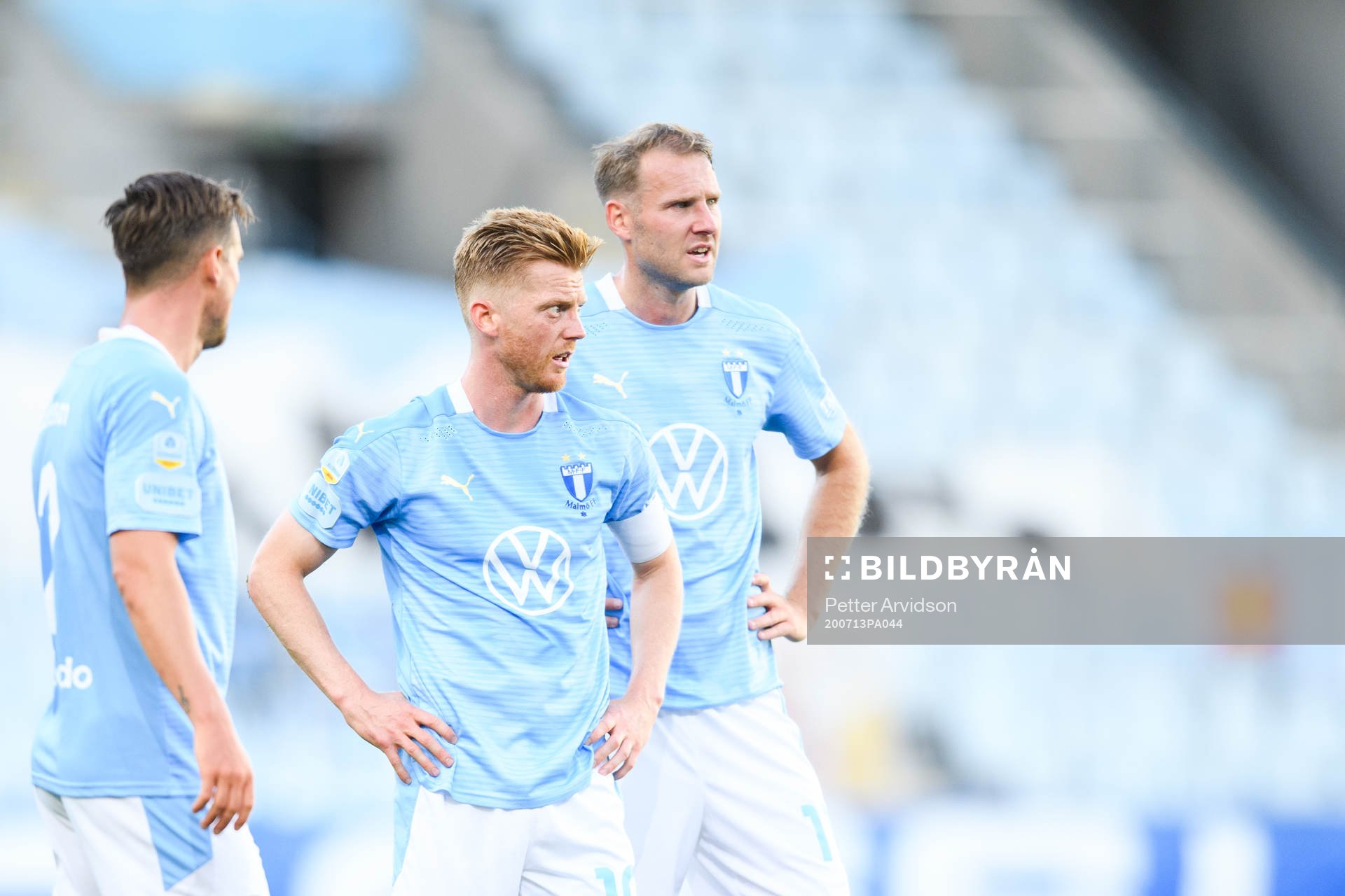 Malmö FFs Eric Larsson , Anders Christiansen och Ola