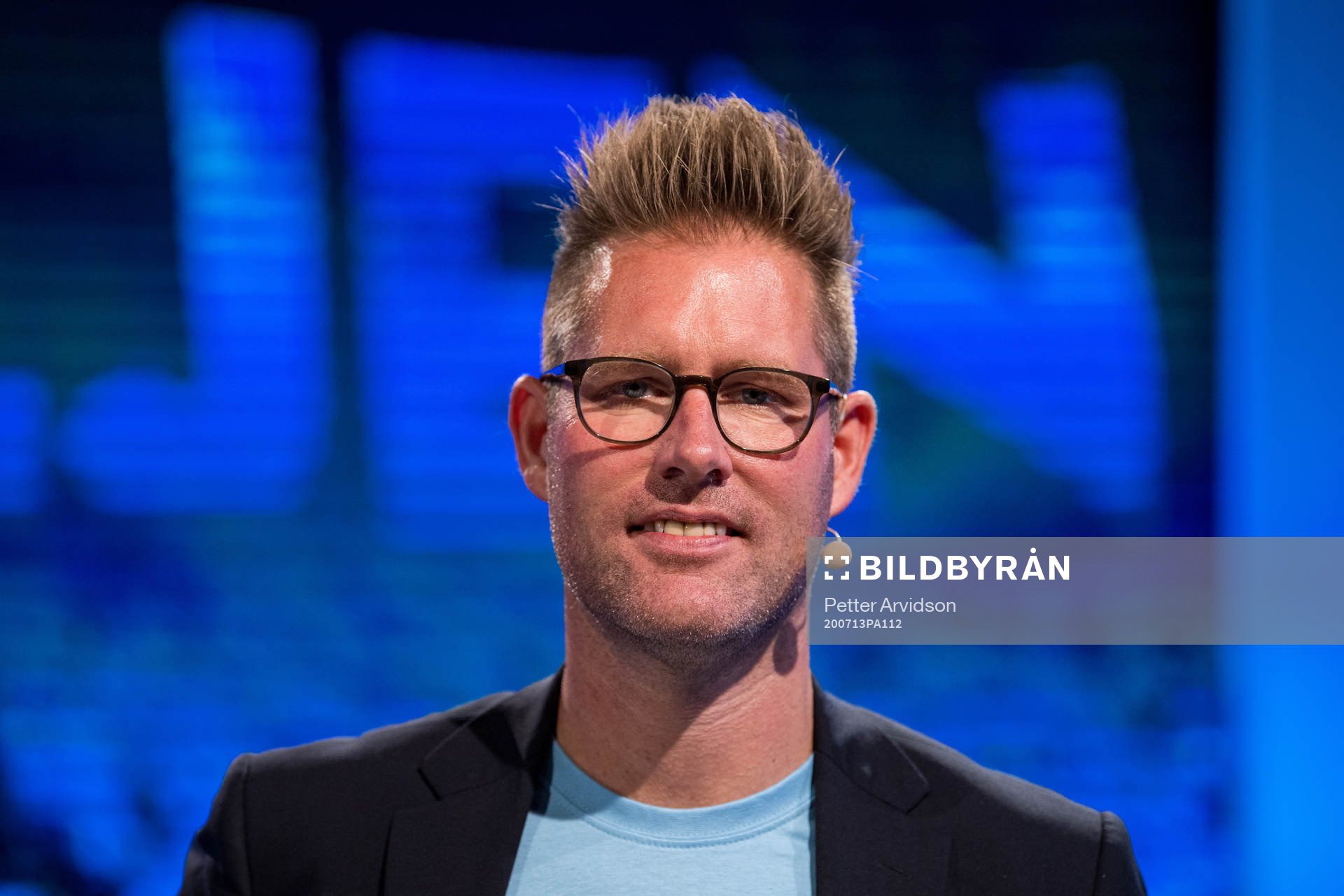 Magnus Svensson i Malmö FFs Studio i blått