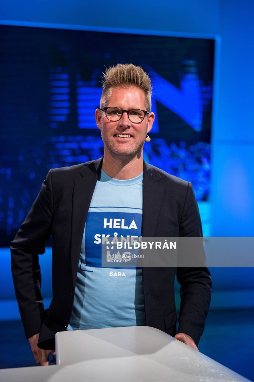 Magnus Svensson i Malmö FFs Studio i blått