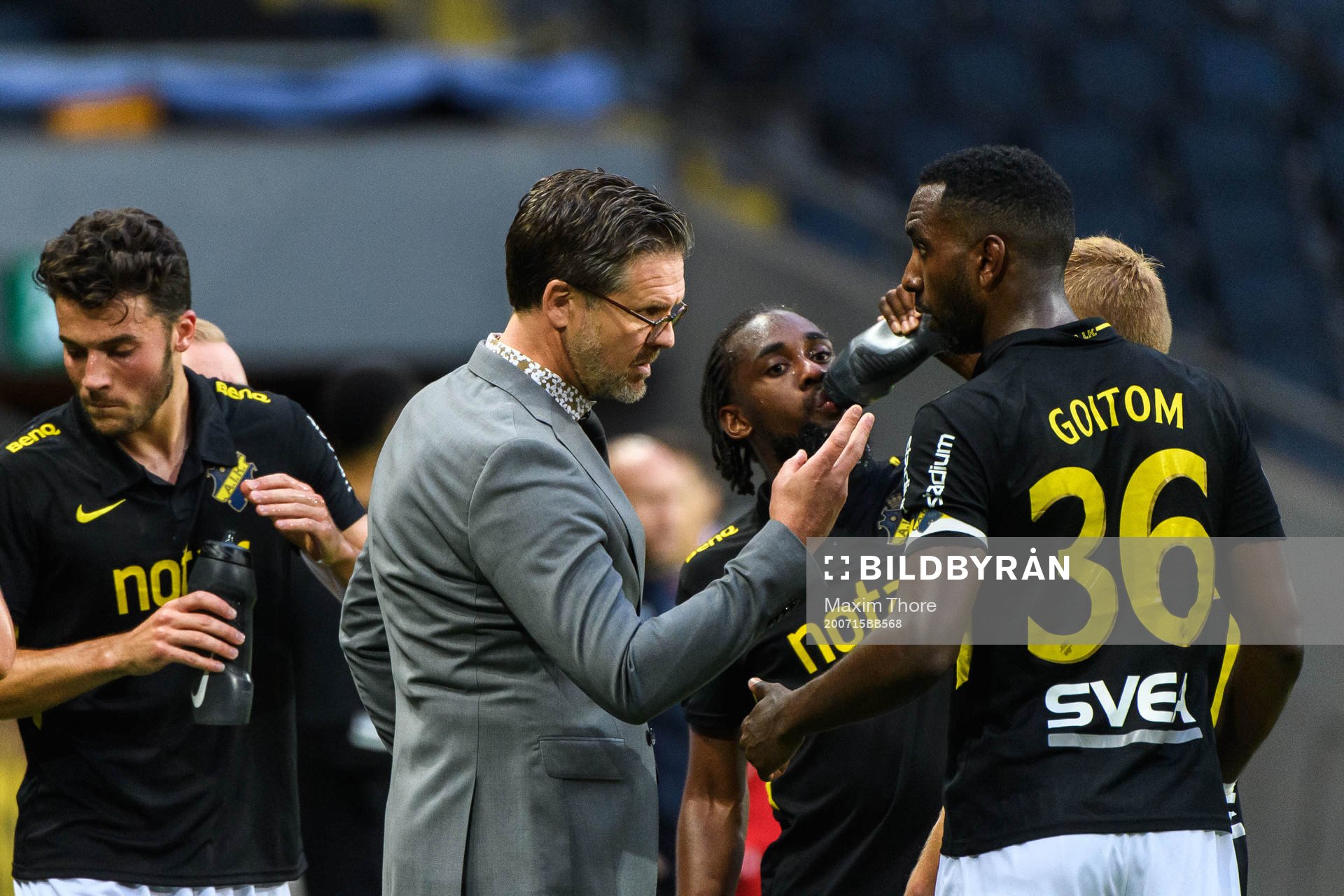 s tränare Rikard Norling och Henok Goitom