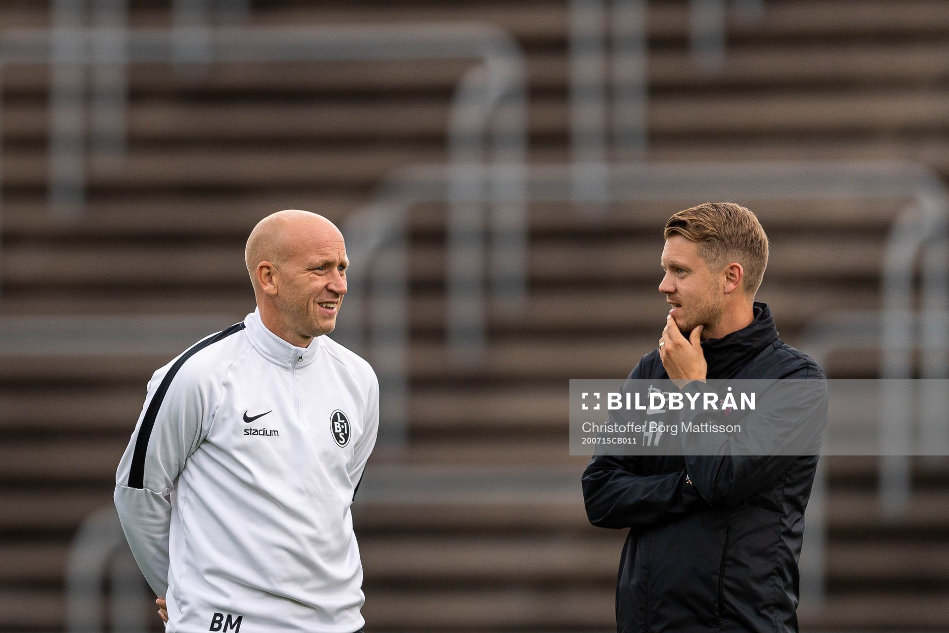 Landskronas tränare Billy Magnusson och Qvidings tränare