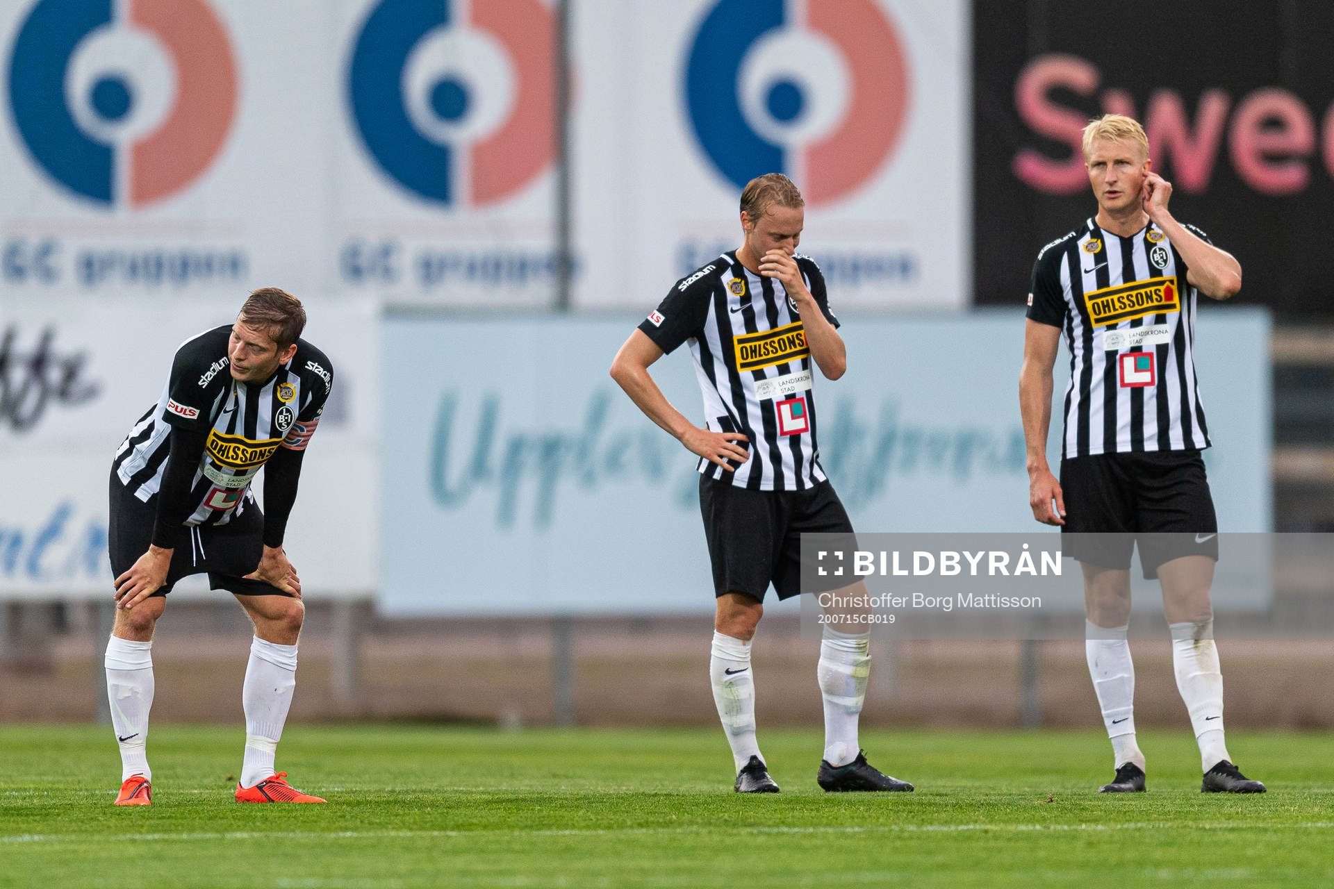 Landskronas Philip Andersson, Måns Ekvall och Viktor