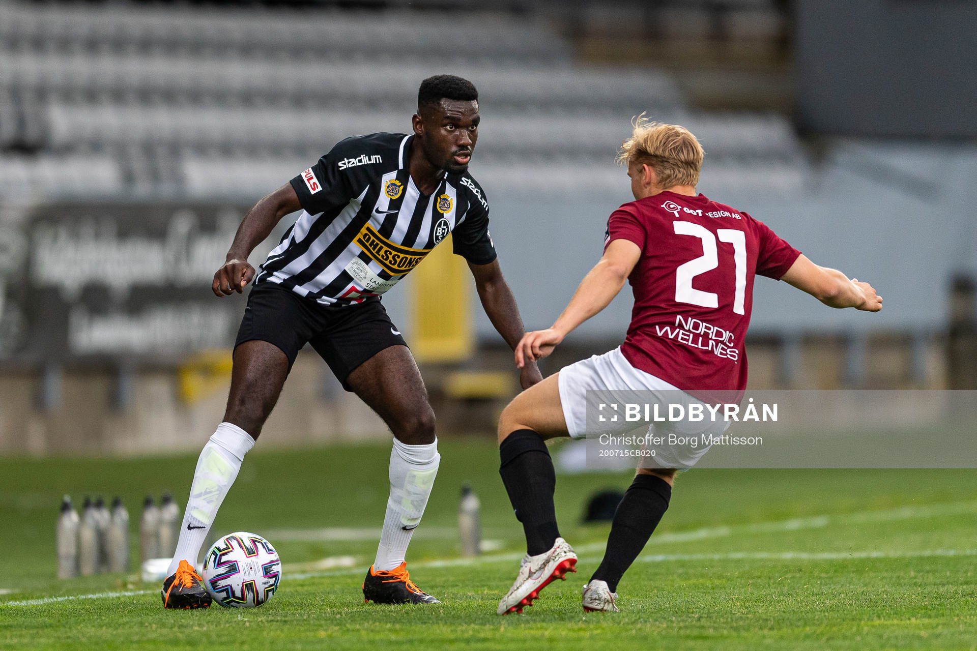 Landskronas Patrick Nwadike och Qvidings Edvin Dahlqvist