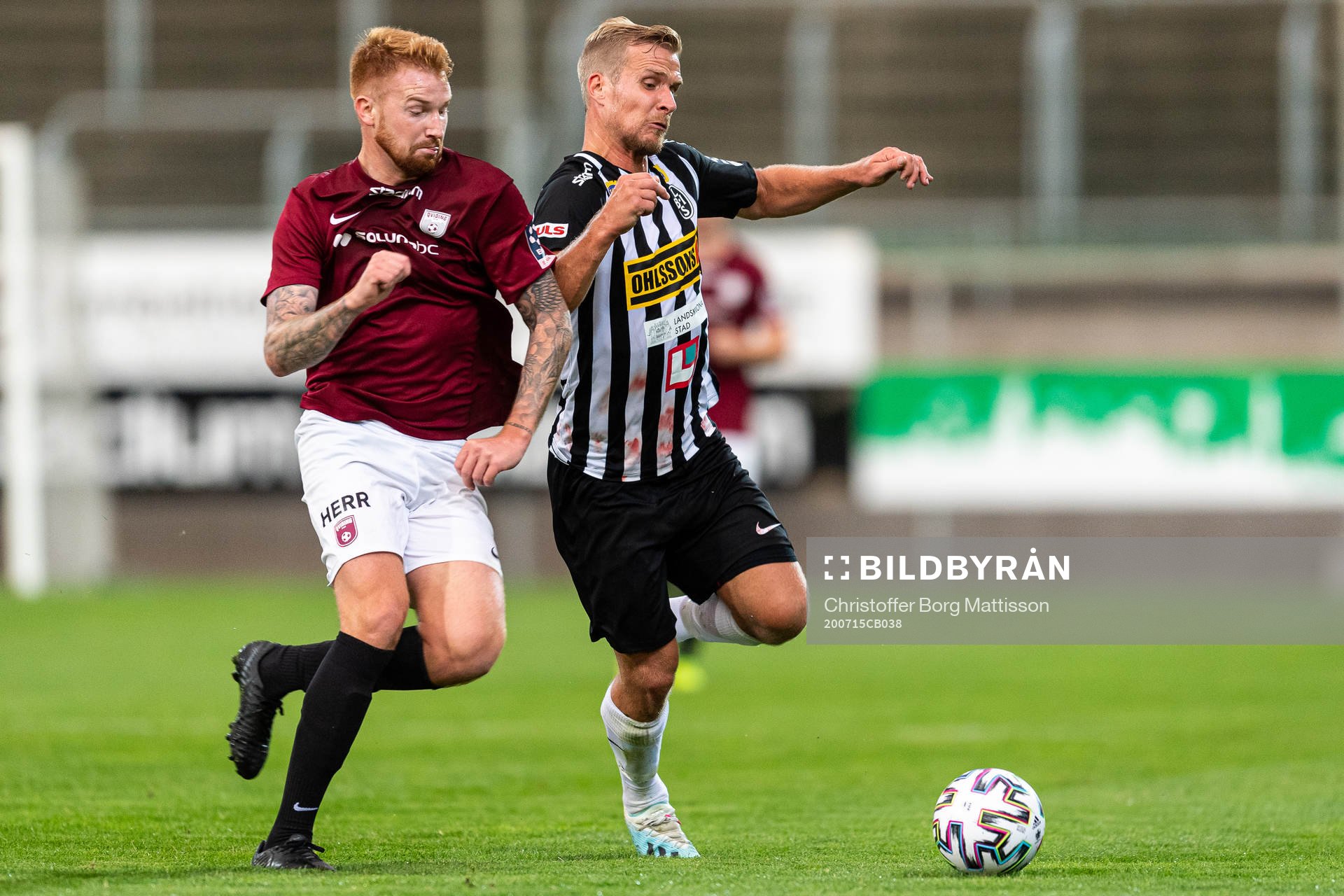 Qvidings Anton Henningsson mot Landskronas Linus Olsson