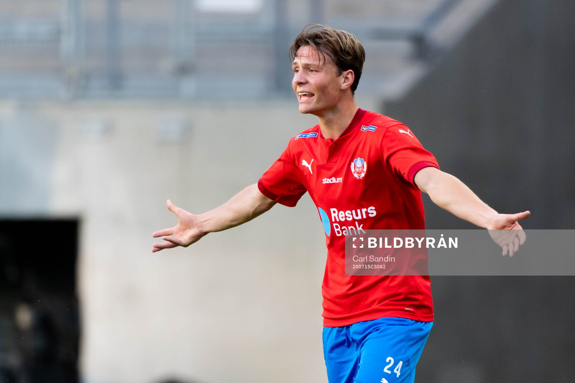 Helsingborgs Filip Sjöberg reagerar