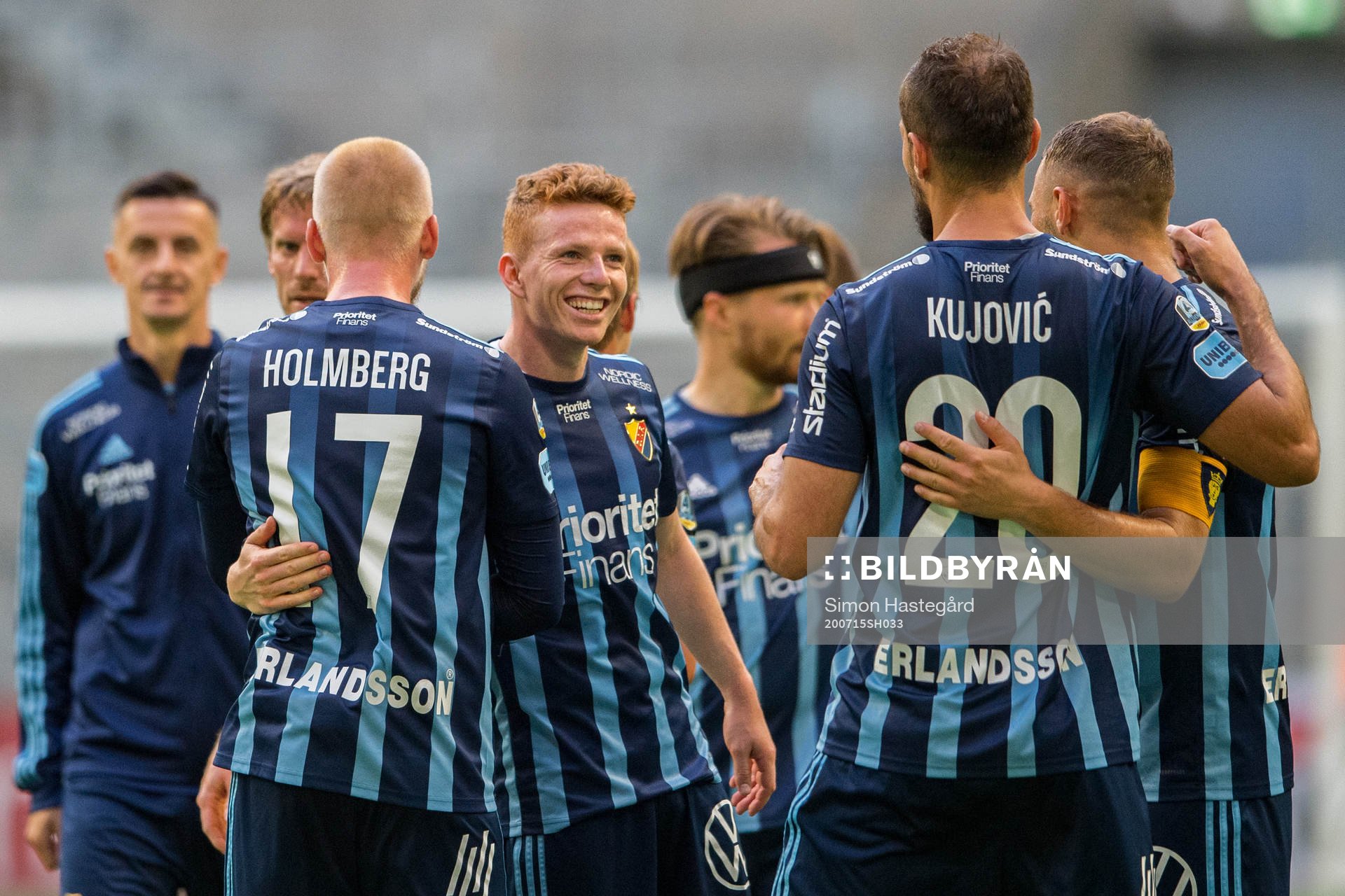 Djurgårdens Aslak Witry (m) jublar