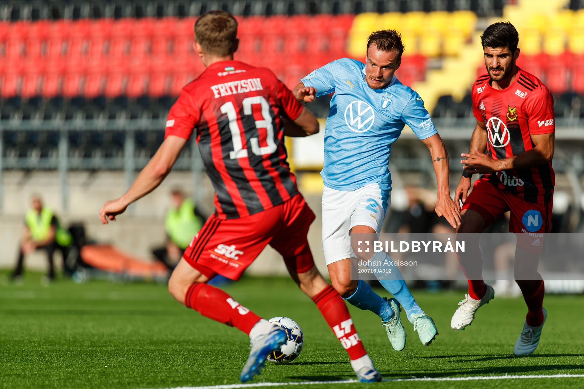 Malmö FFs Eric Larsson och Östersunds Ludvig Fritzson