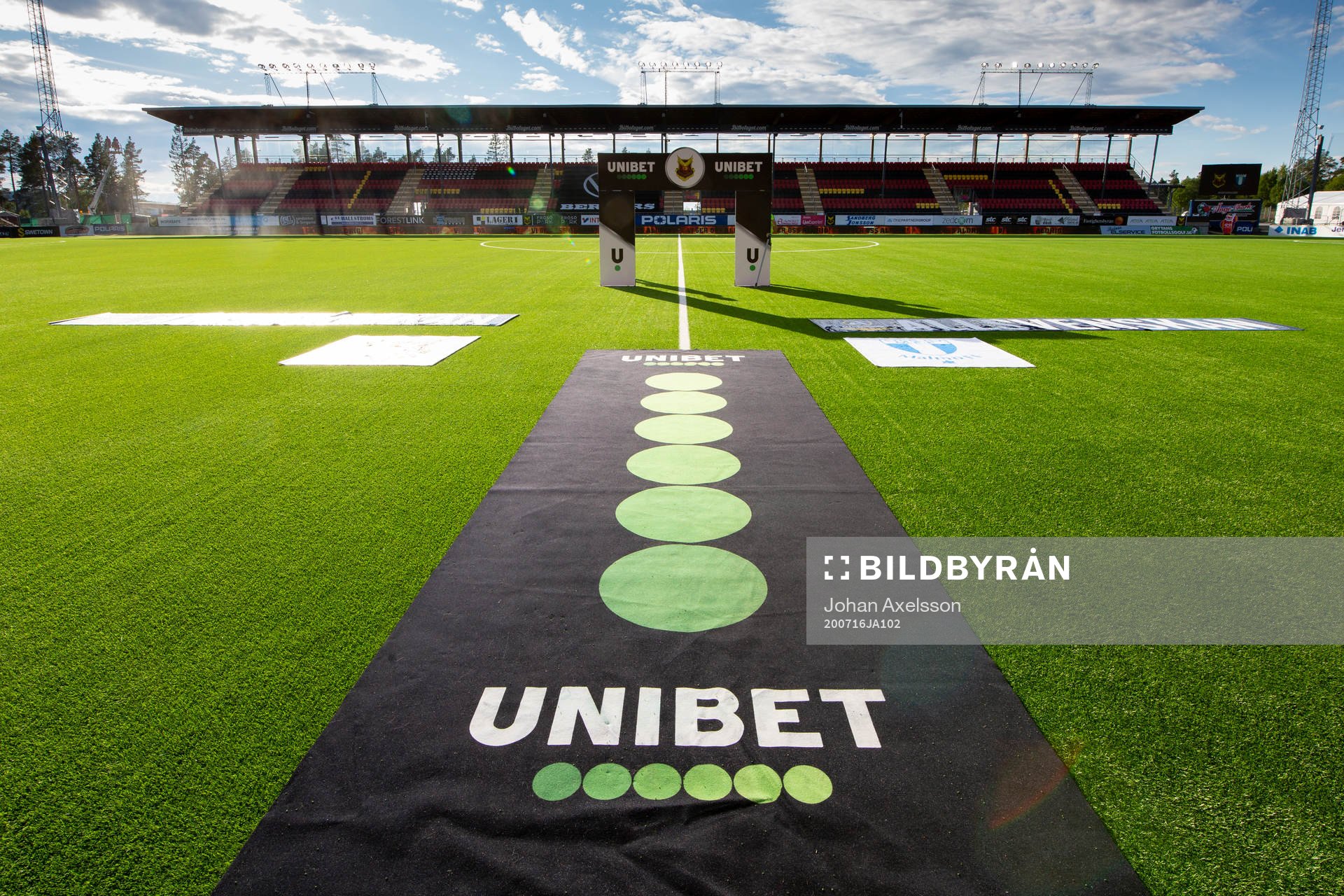 Matta med unibetslogga på
