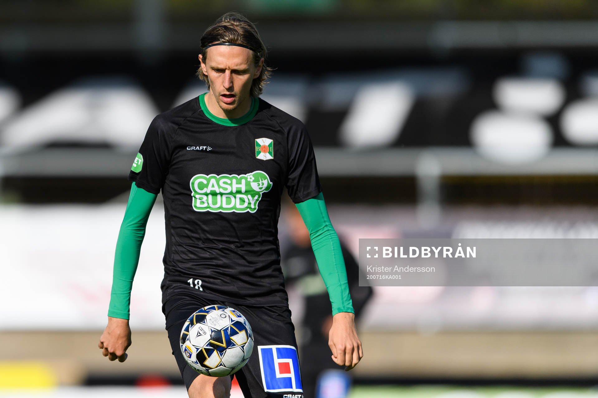 Varbergs Joakim Lindner före fotbollsmatchen i Allsvenskan
