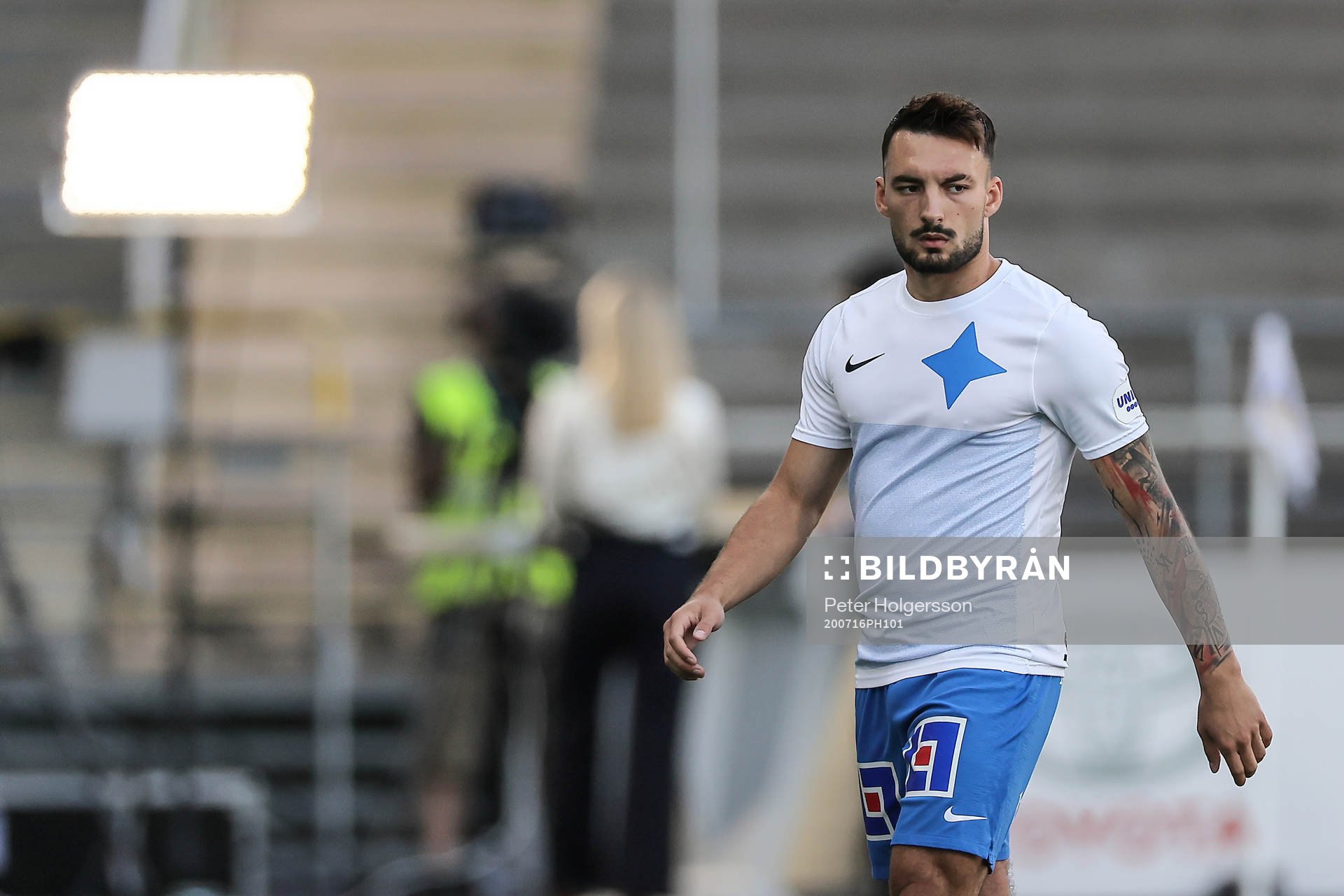 IFK Norrköpings Sead Haksabanovic före fotbollsmatchen i