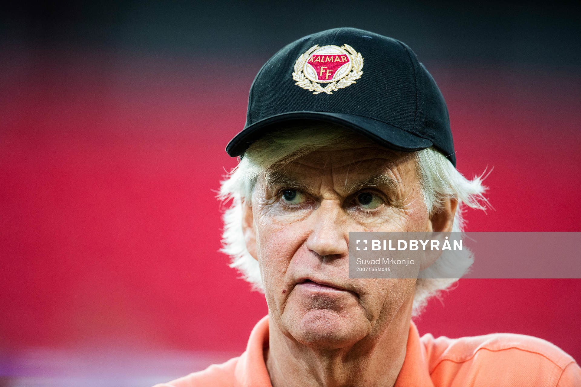 Kalmars tränare Nanne Bergstrand under presskonferensen efter fotbollsmatchen i Allsvenskan mellan Kalmar och Hammarby den 16 juli 2020 i Kalmar.