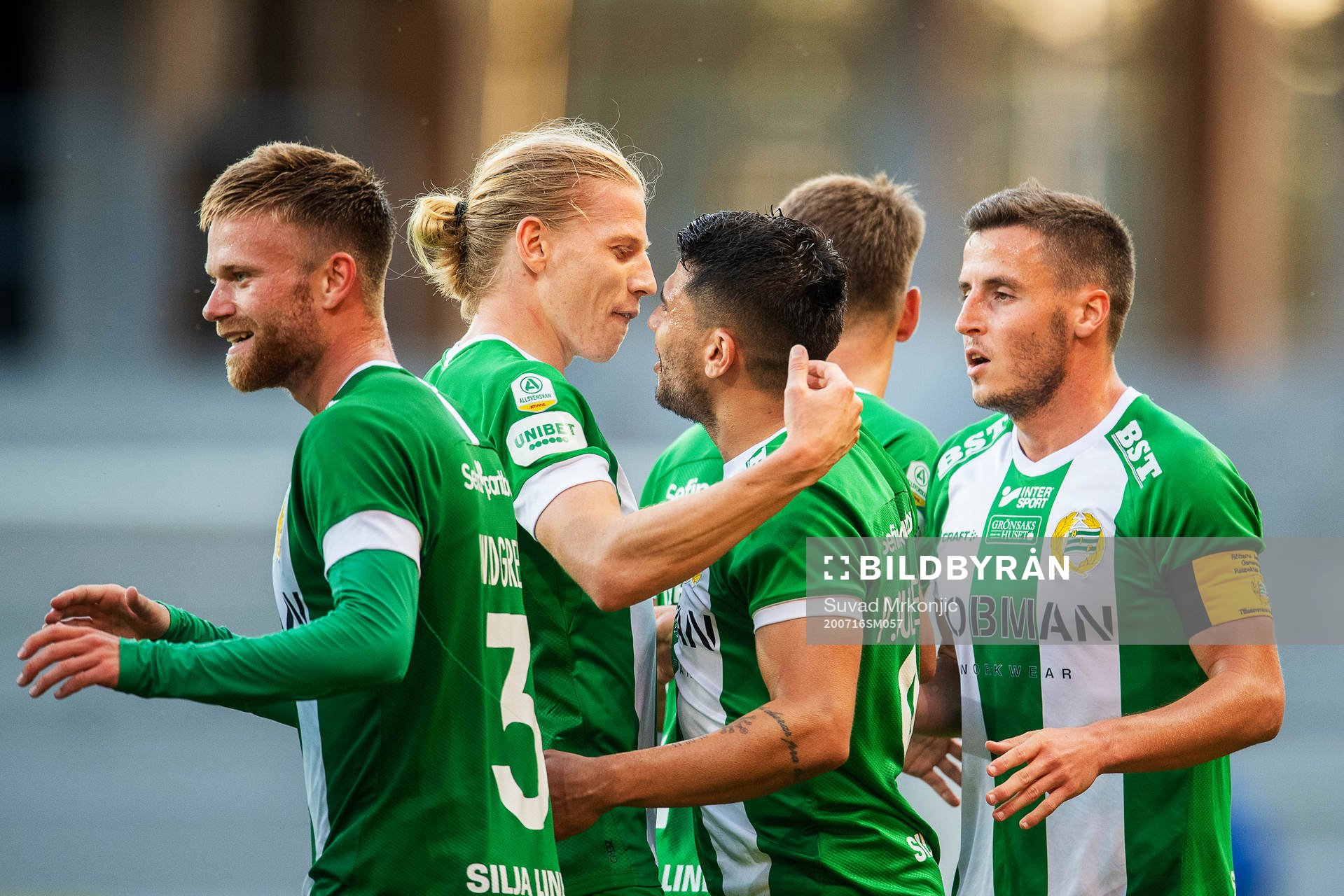 Hammarbys Gustav Ludwigson jublar med Paulinho