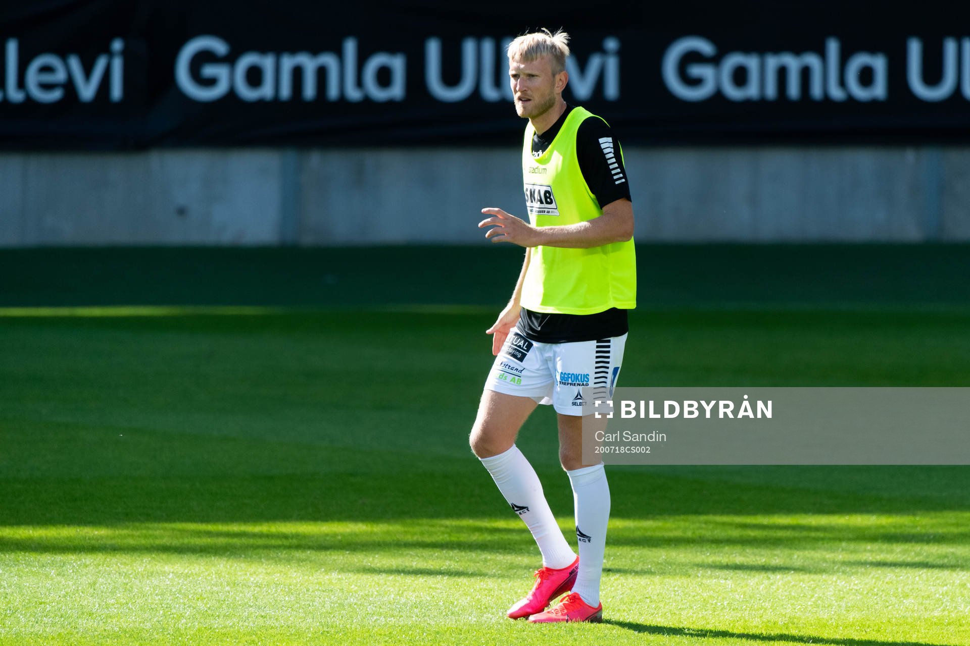 GAIS Carl Elfgren Nyström innan fotbollsmatchen i