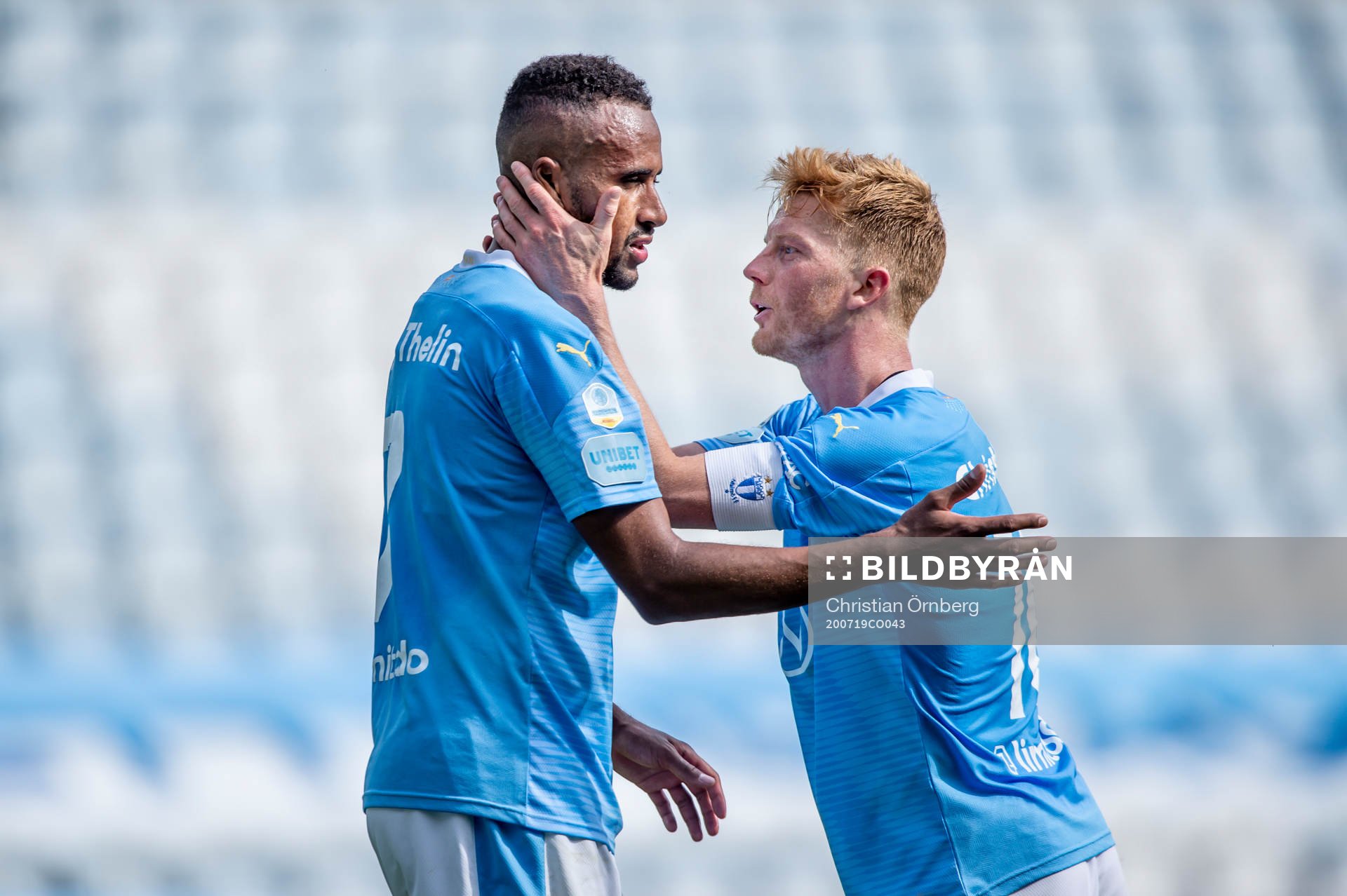 Malmö FFs Isaac Kiese Thelin och Anders Christiansen jublar