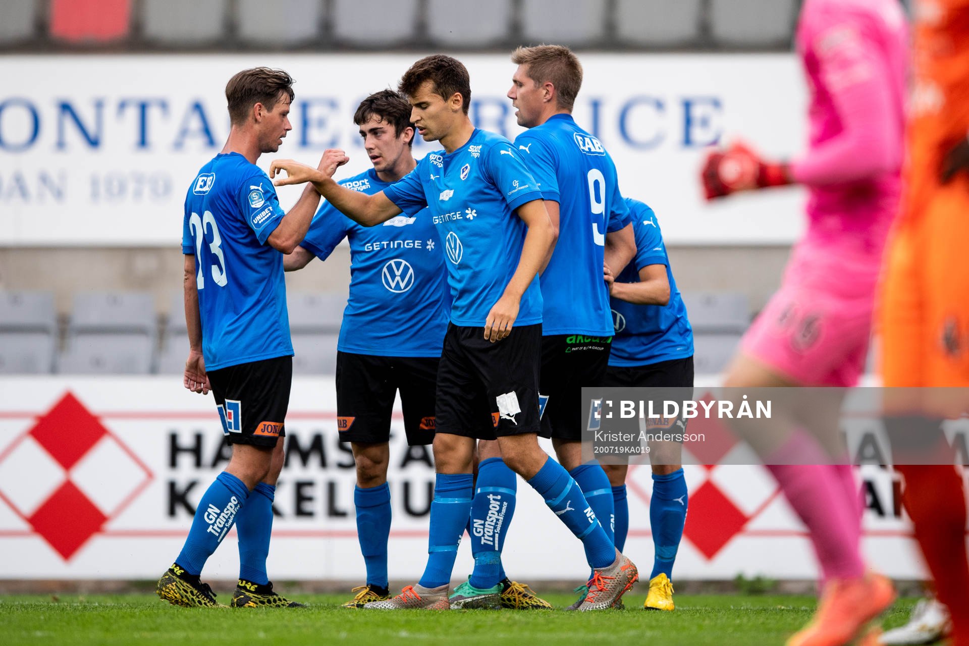 Halmstads spelare jublar