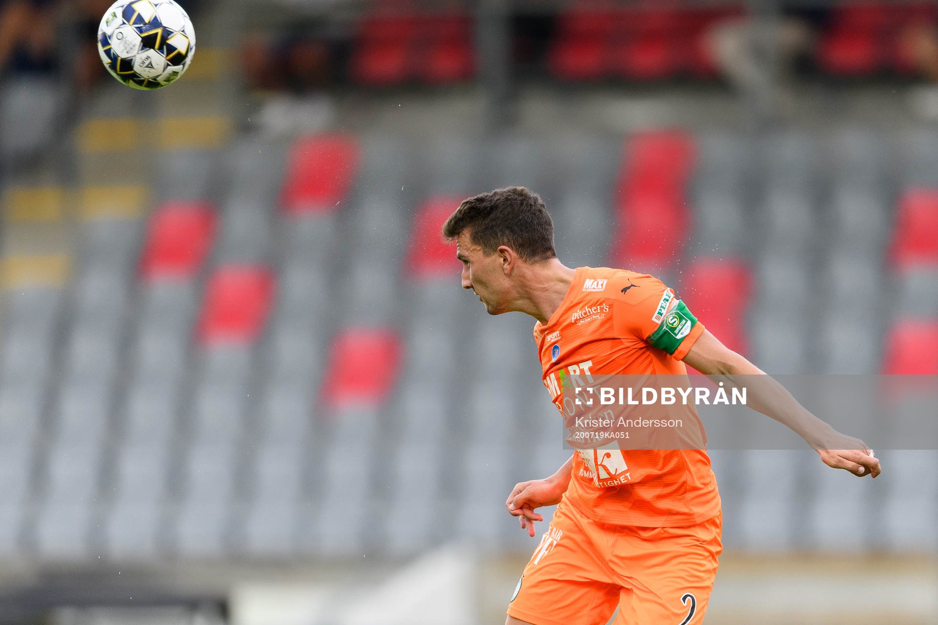 AFC Eskilstunas Adnan Kojic under fotbollsmatchen i Superettan  mellan Halmstad och AFC Eskilstuna den 19 juli 2020 i Halmstad.