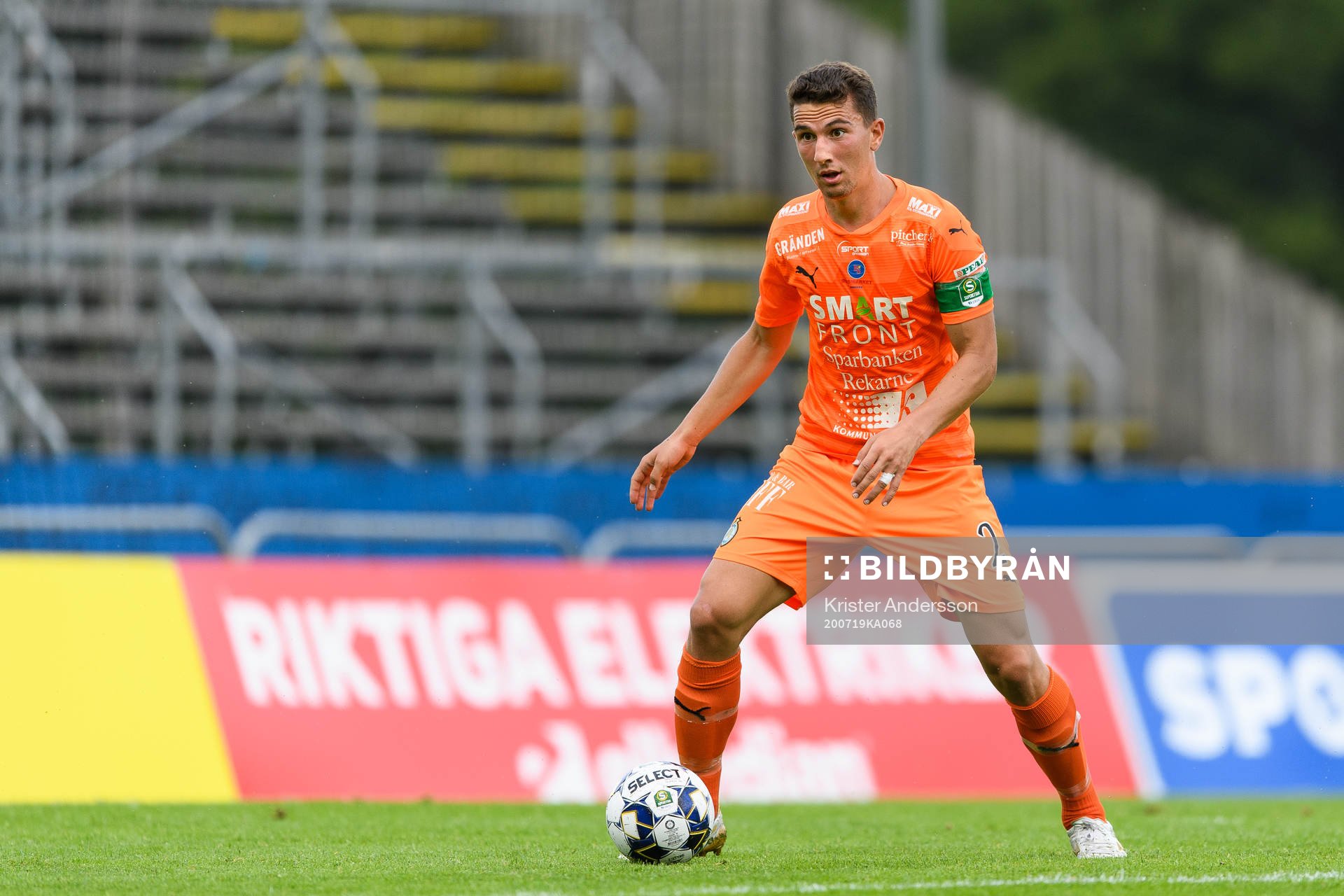 AFC Eskilstunas Adnan Kojic under fotbollsmatchen i Superettan  mellan Halmstad och AFC Eskilstuna den 19 juli 2020 i Halmstad.
