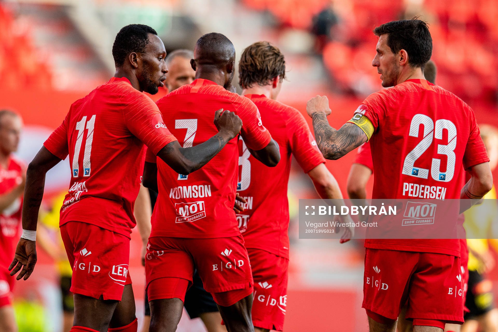 Daouda Bamba and Daniel Alexander Pedersen of Brann