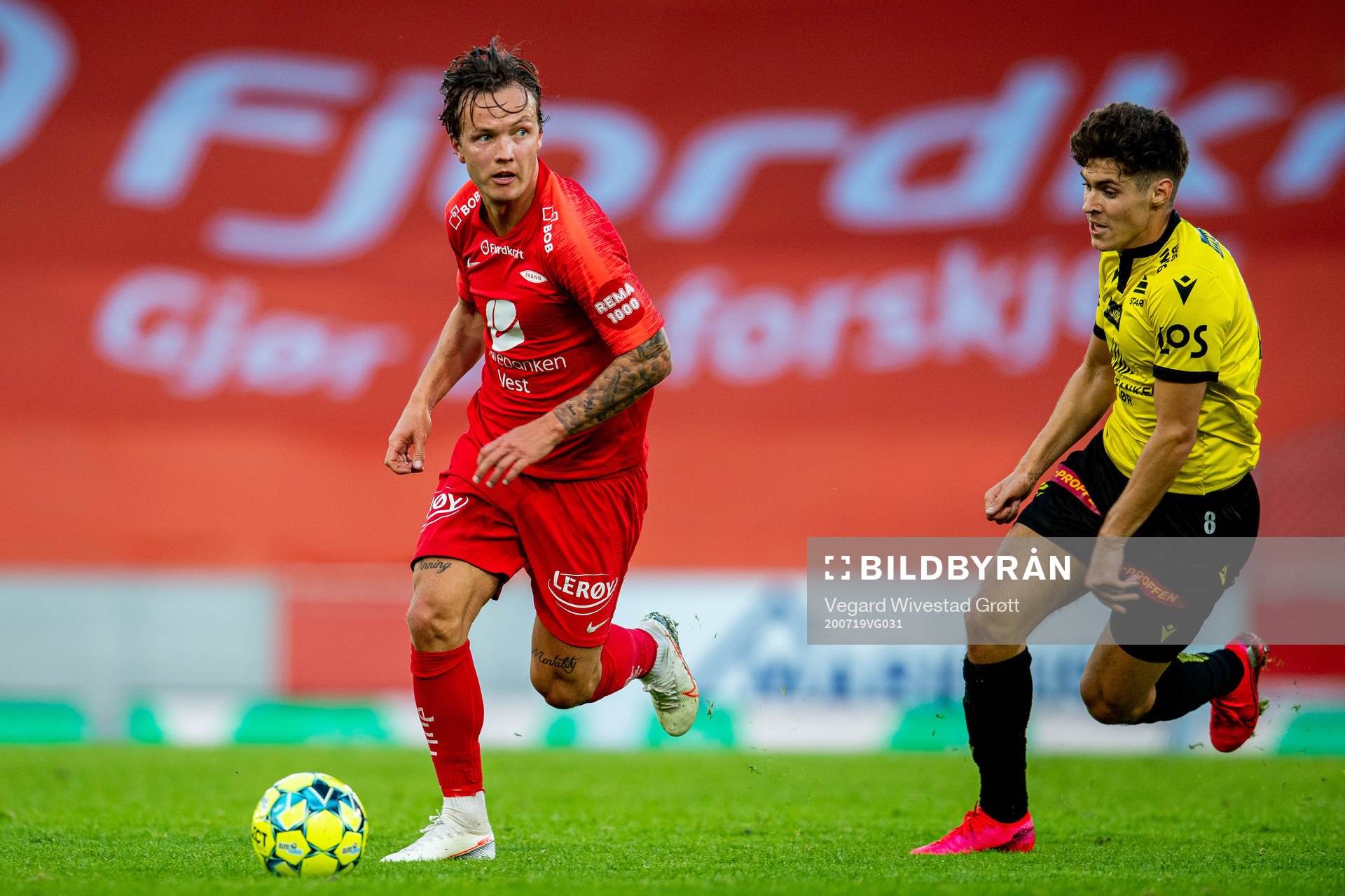 Fredrik Haugen of Brann and Eman Markovic of Start
