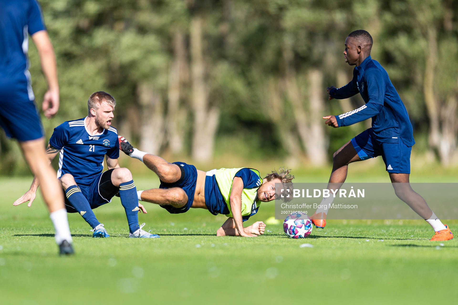 Robin Nilsson, Marcus Eriksson och Zacharia N`Dao