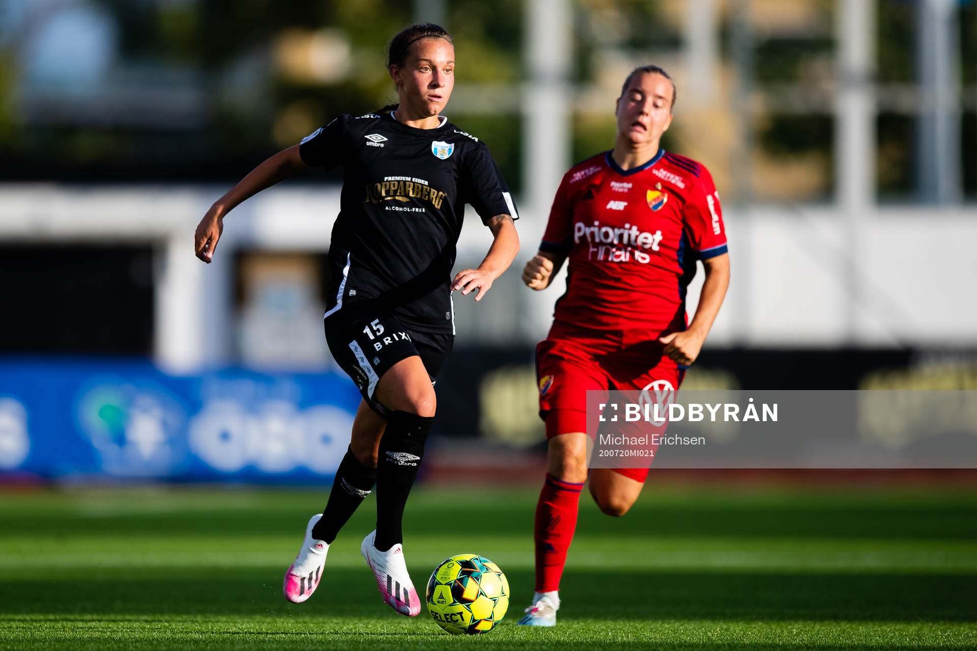 Göteborgs Julia Zigiotti Olme under fotbollsmatchen i Damallsvenskan mellan Kopparbergs/Göteborg och Djurgården den 20 juli 2020 i Göteborg.