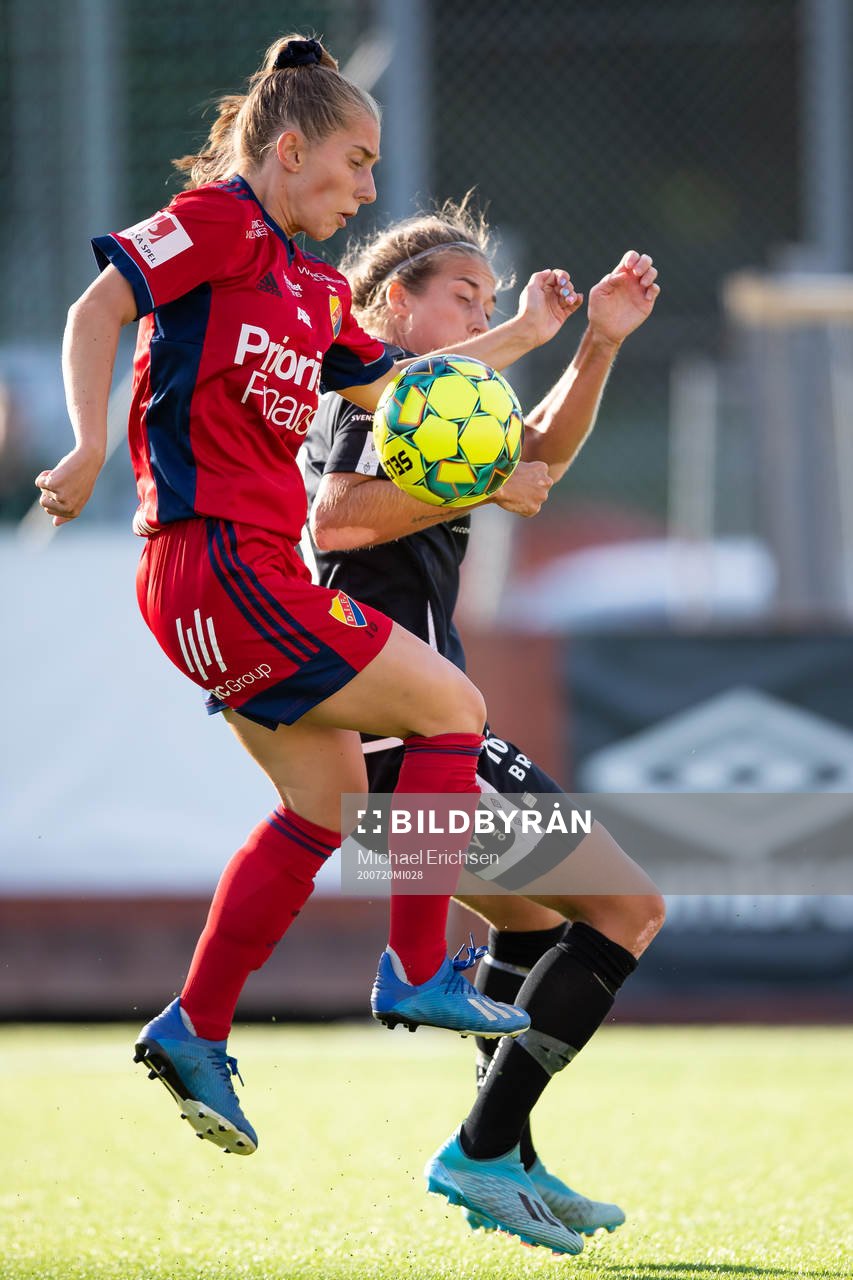 Djurgårdens Tilde Lindwall och Göteborgs Filippa Angeldal