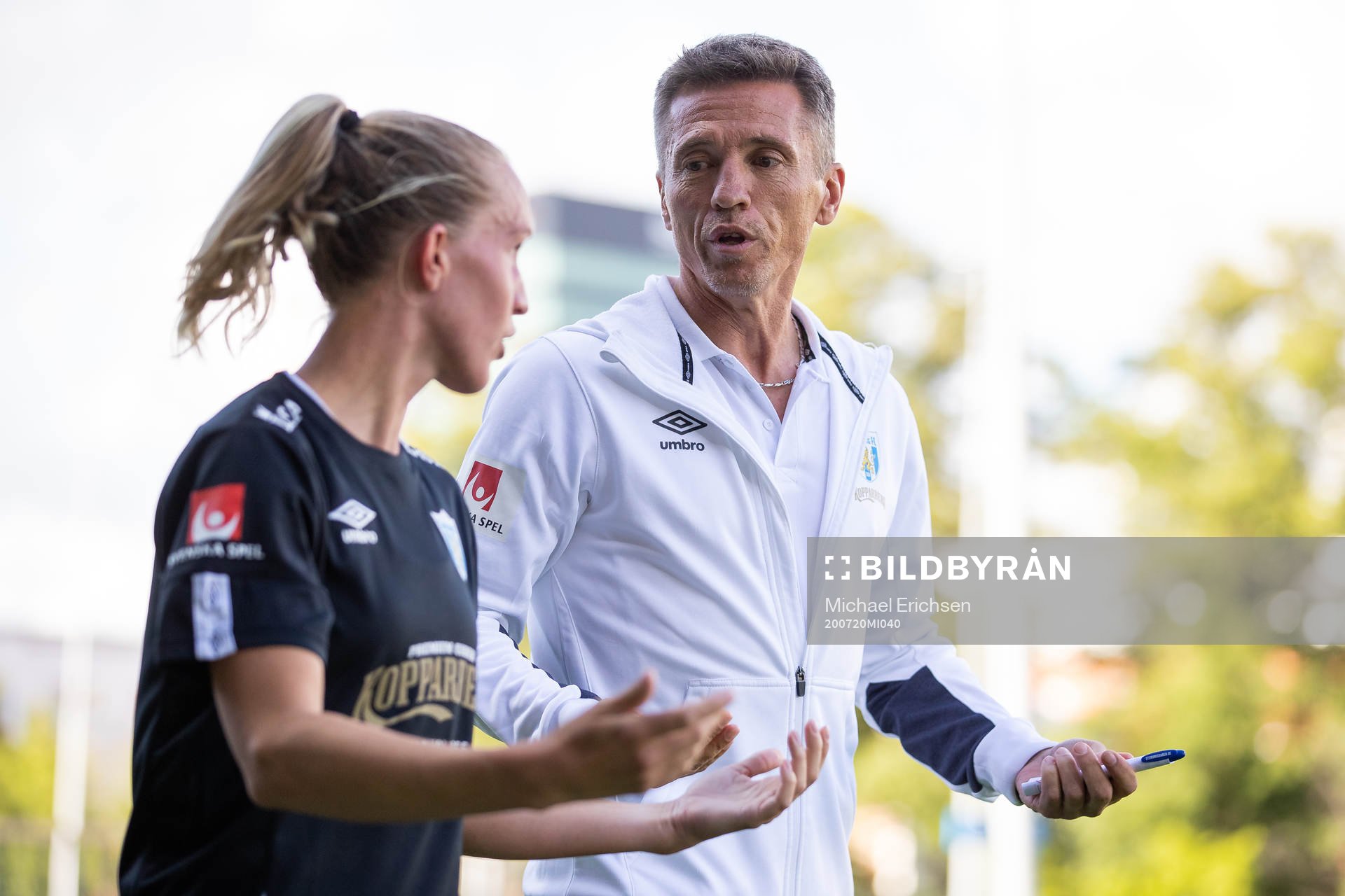 Göteborgs Julia Roddar och tränare Mats Gren