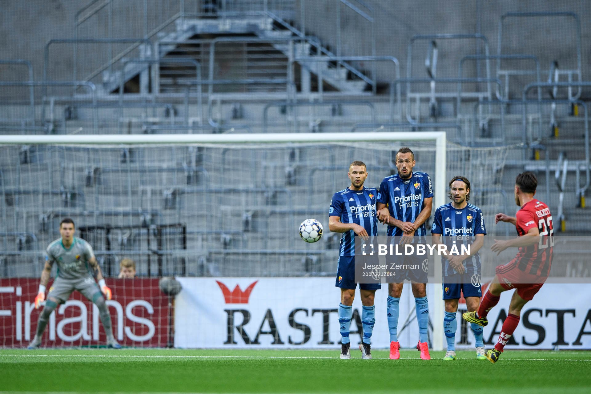 Djurgårdens Jesper Karlström, Emir Kujovic och Kevin