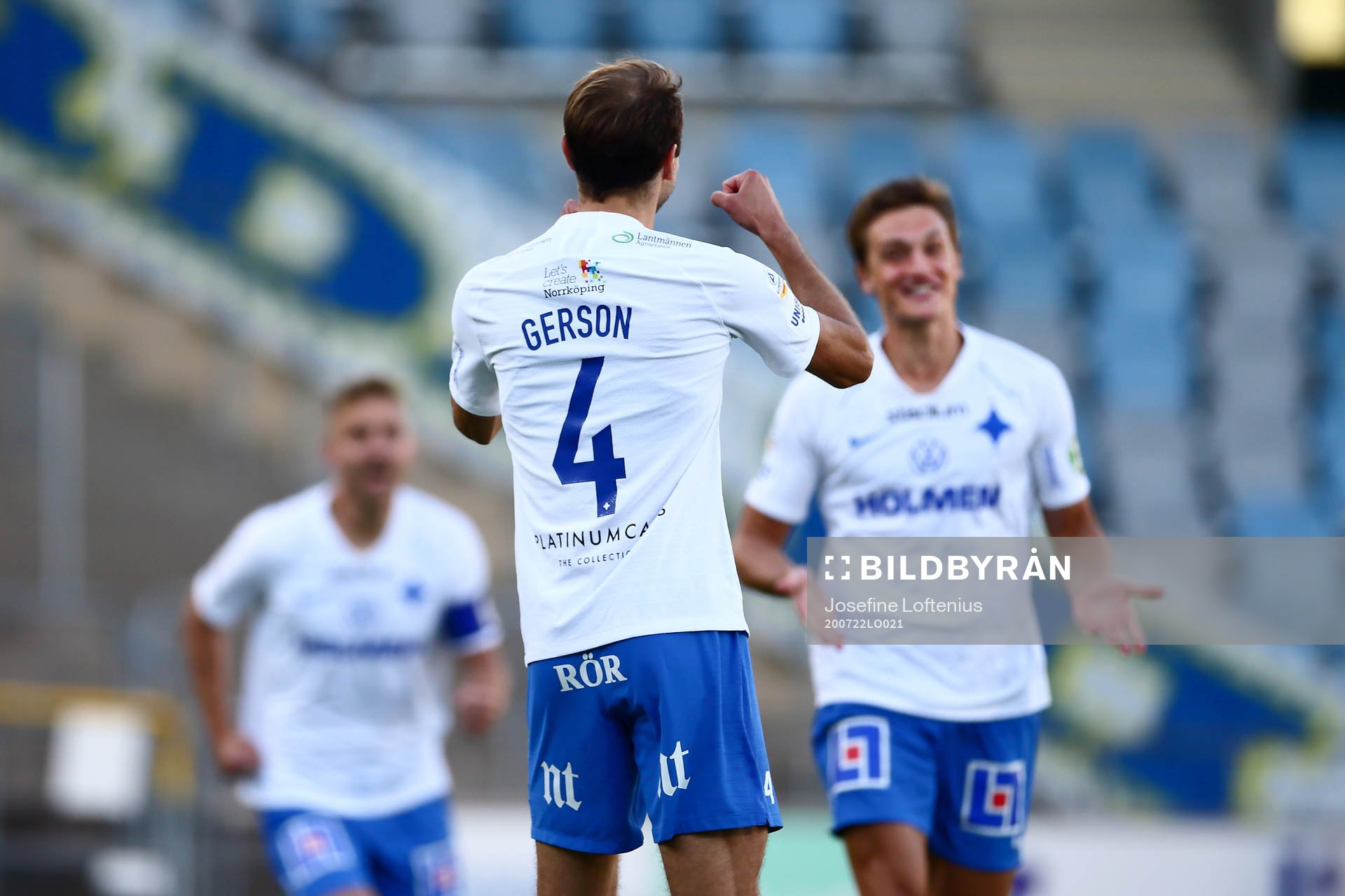IFK Norrköpings Lars Krogh Gerson jublar med målgörare