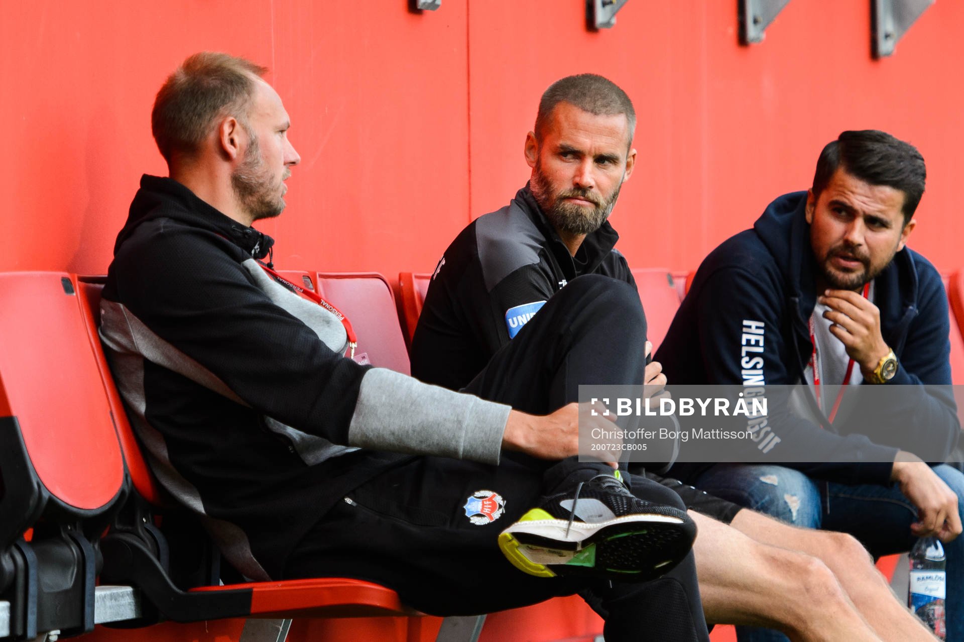 Helsingborgs Andreas Granqvist, tränare Olof Mellberg och