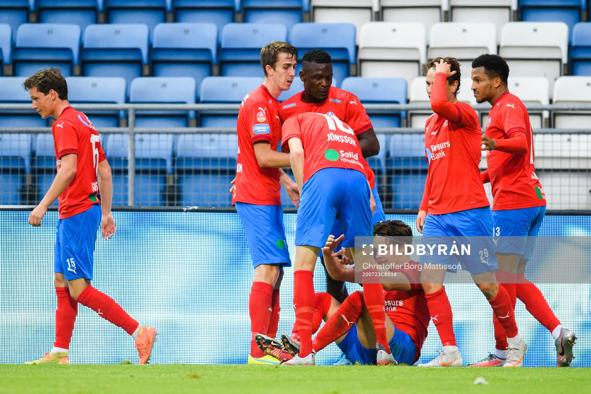 Helsingborgs spelare jublar