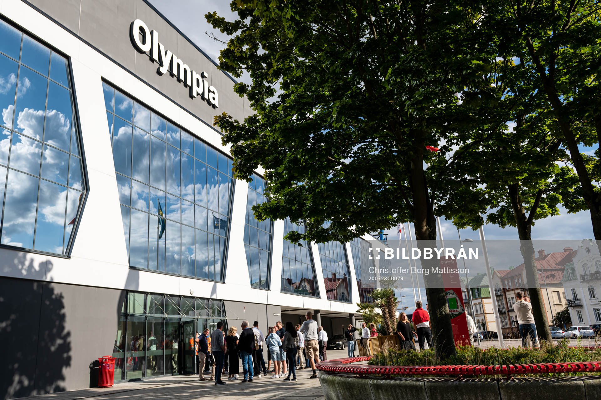 Restauranggäster utanför Olympia