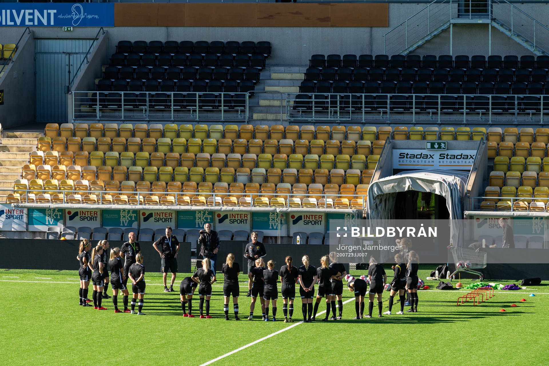 Spelarna samlade under en träning med Elfsborg den 23 juli 2020 i Borås.
